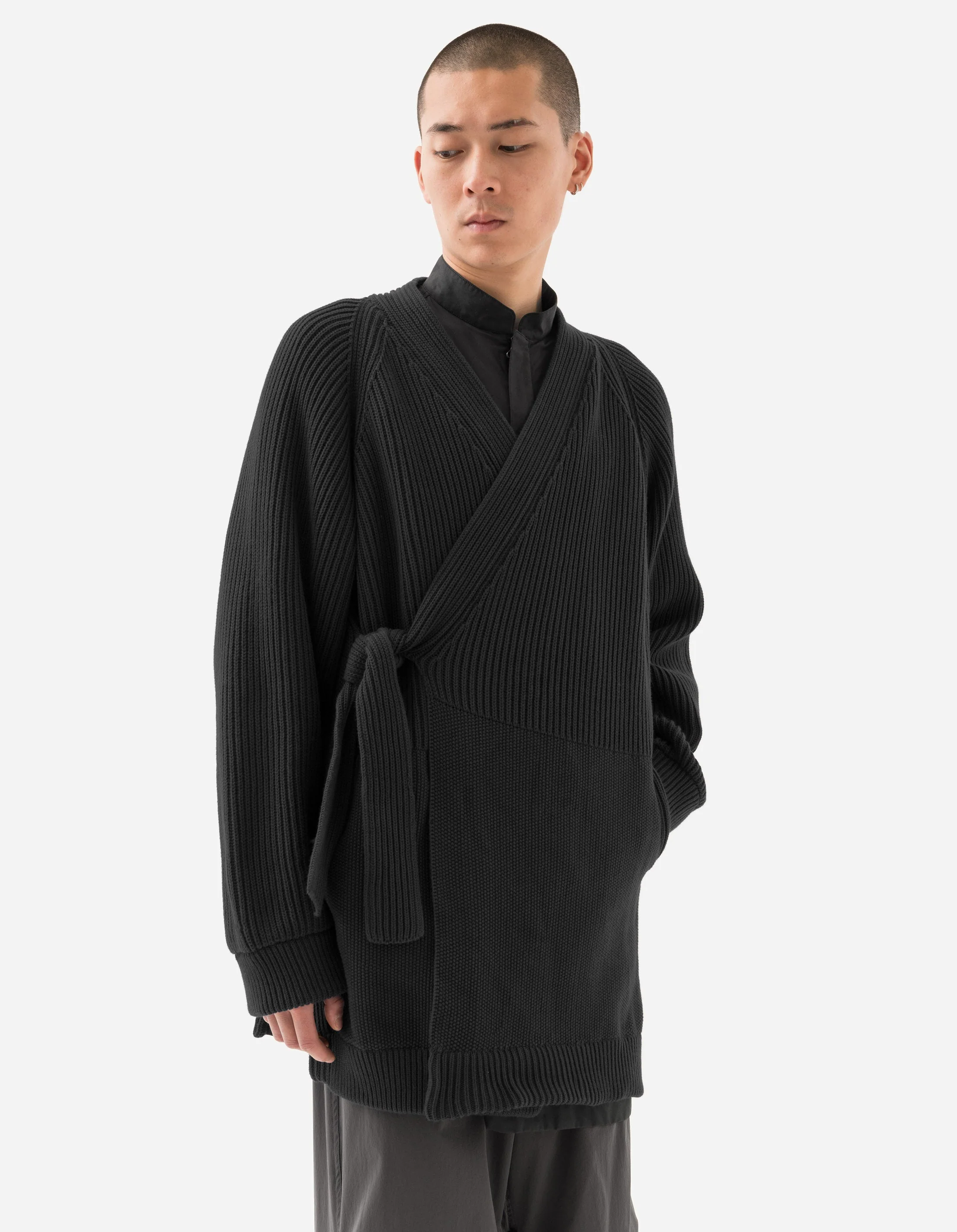 1461 Maharishi Knitted Kimono Black - Image 3
