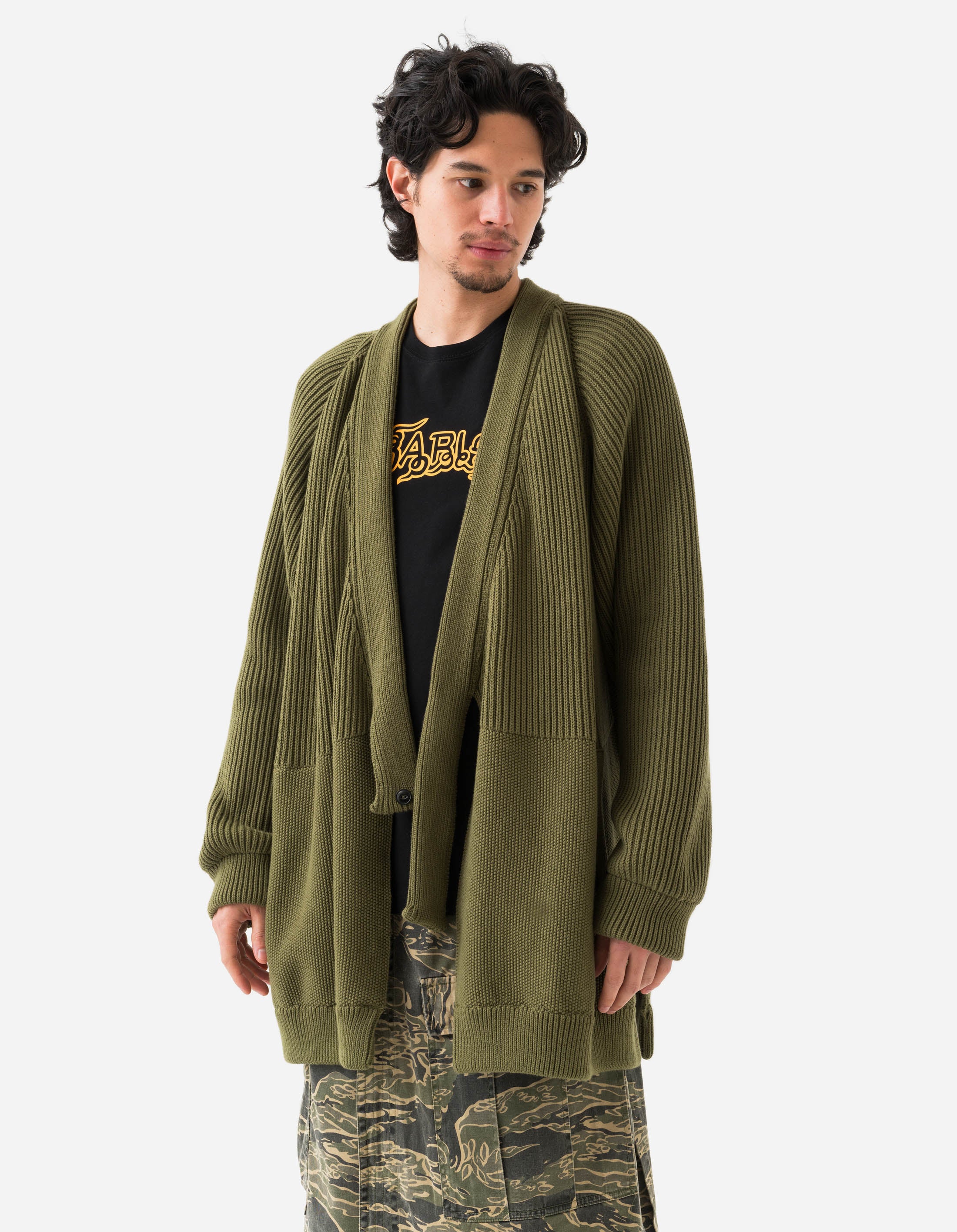1461 Maharishi Knitted Kimono Olive - Image 4