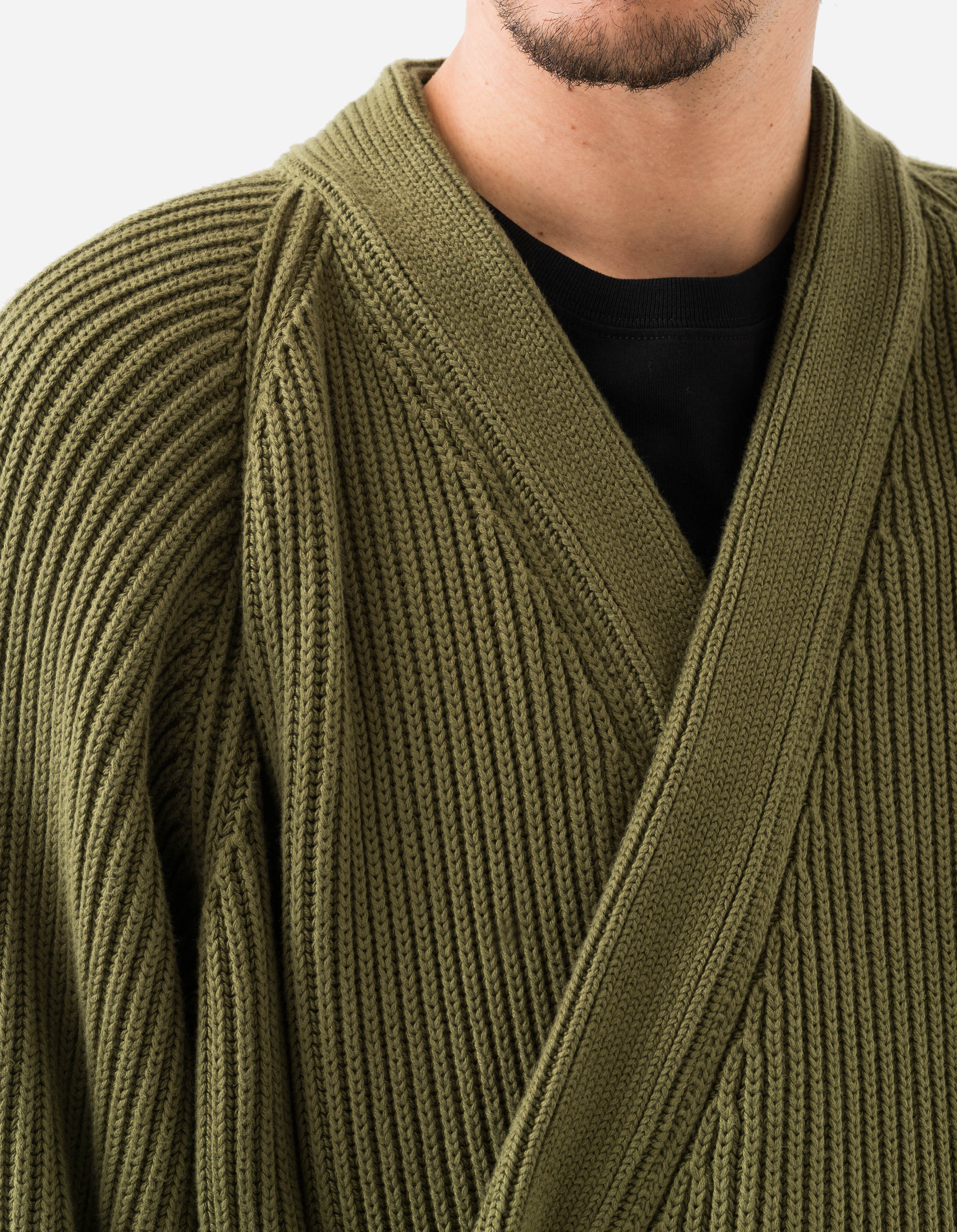 1461 Maharishi Knitted Kimono Olive - Image 5
