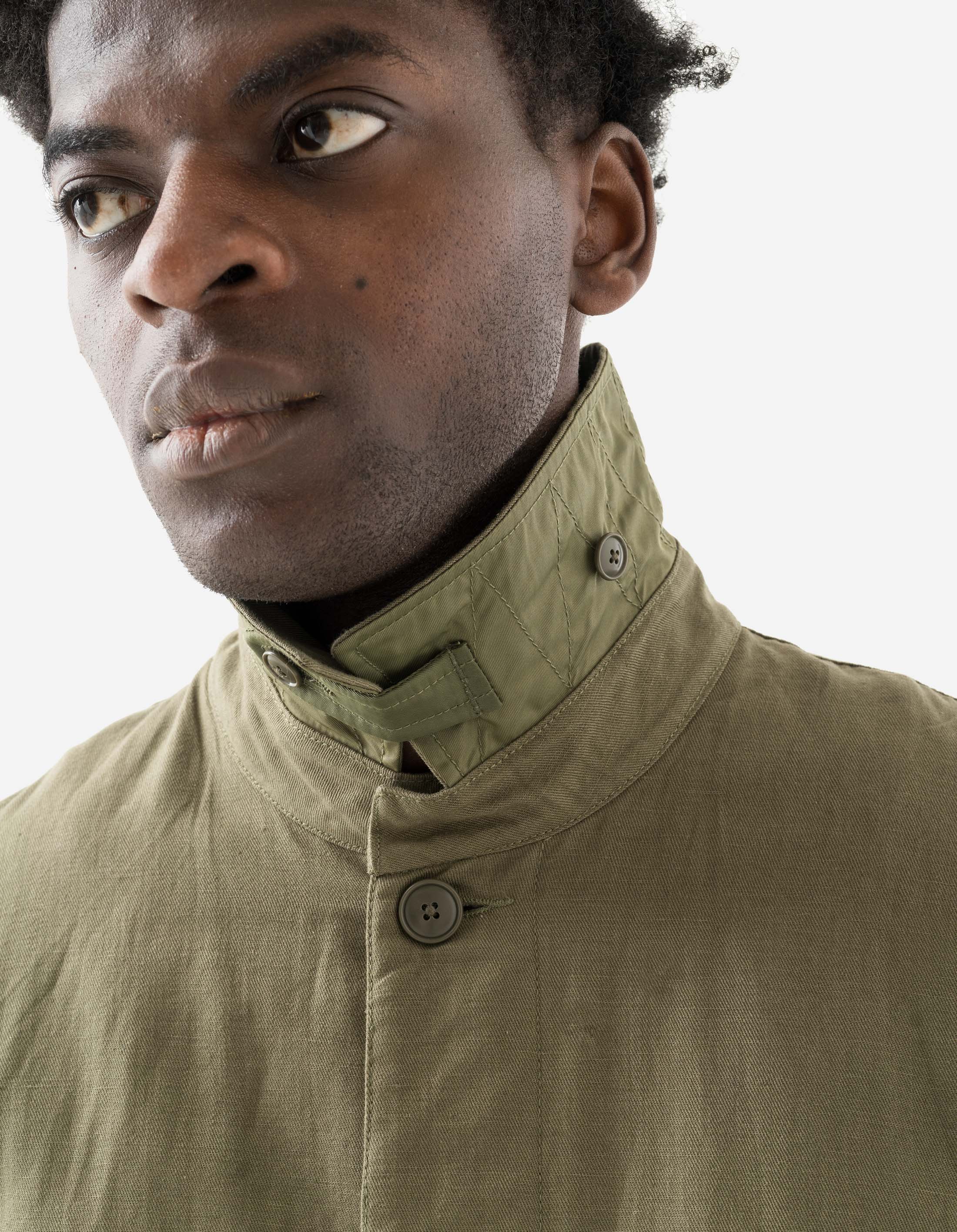 2210 Linear Snow Dragon Embroidered MA Mac Coat Olive OG-107F - Image 7