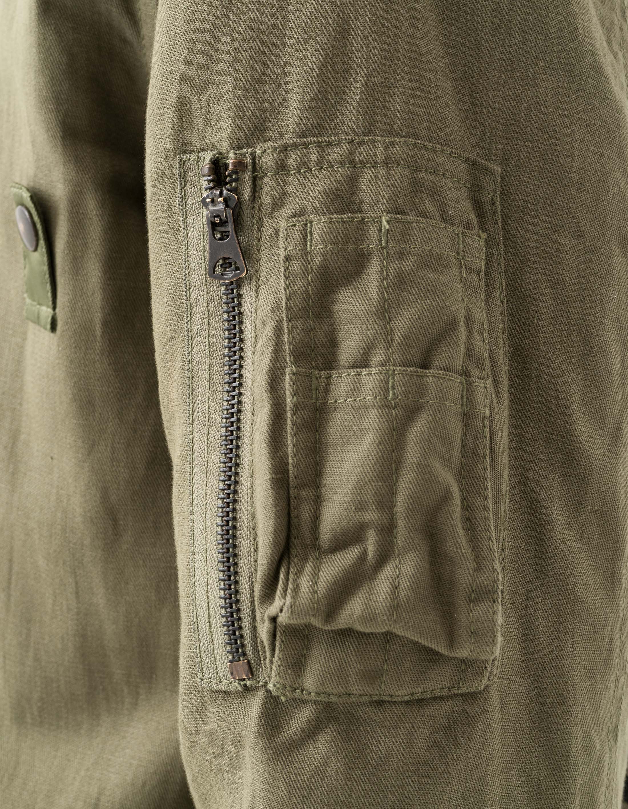 2210 Linear Snow Dragon Embroidered MA Mac Coat Olive OG-107F - Image 9