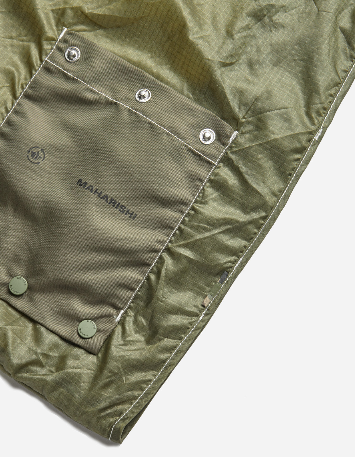 5073 Upcycled Rollaway Shopping Bag Olive - Image 3
