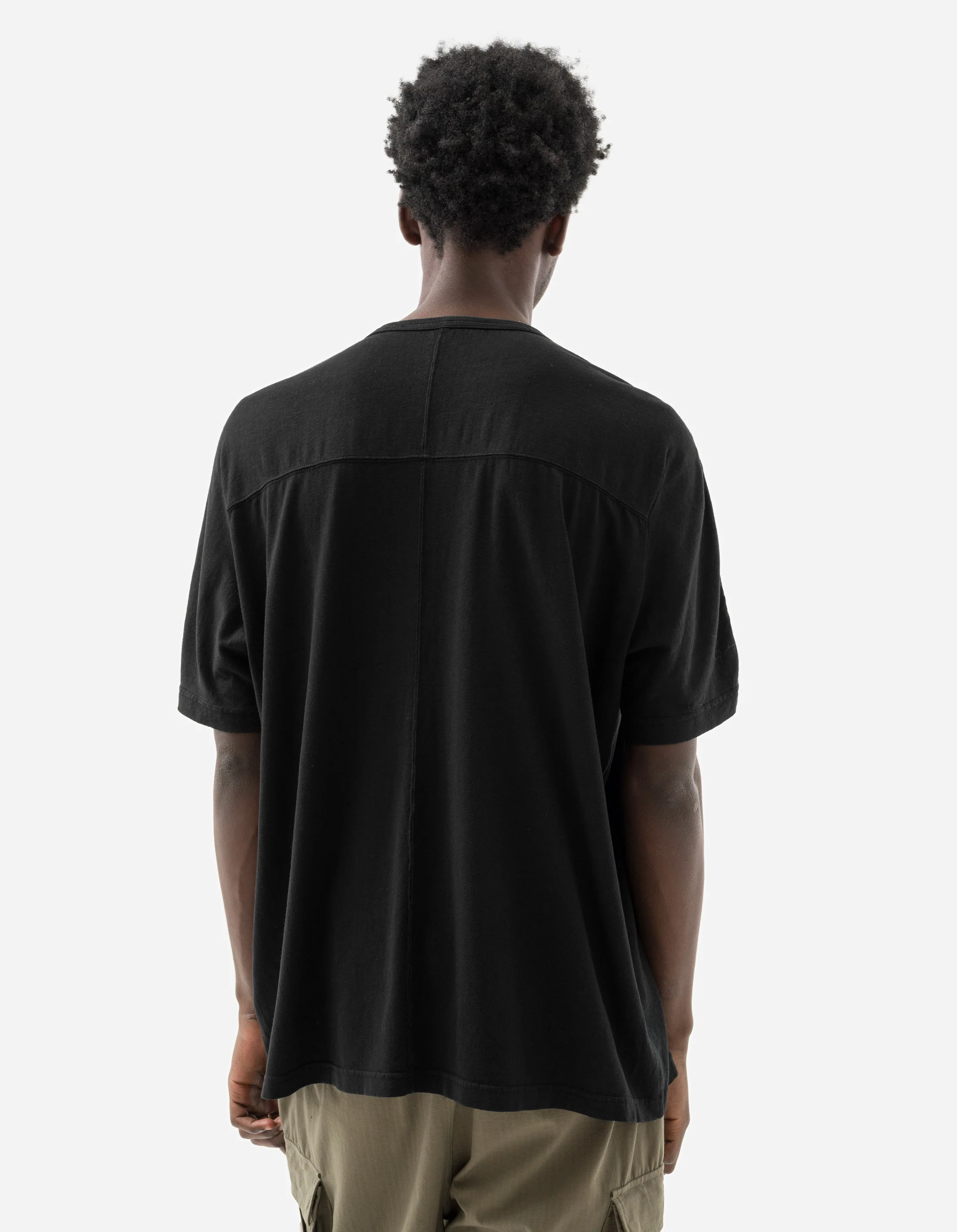 5234 Hemp Cross Loose S/S T-Shirt Black - Image 3