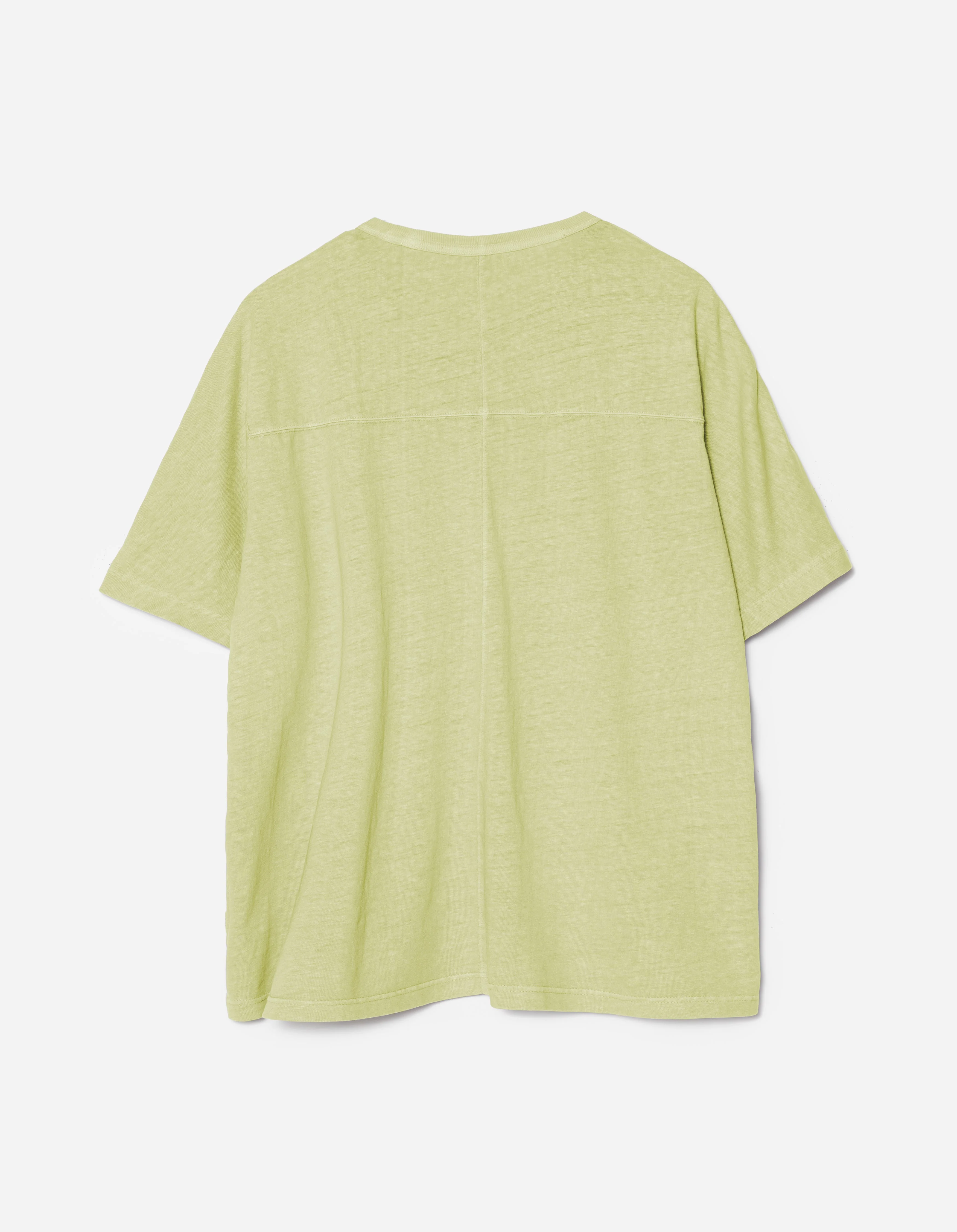 5234 Hemp Cross Loose S/S T-Shirt Moss Green - Image 7