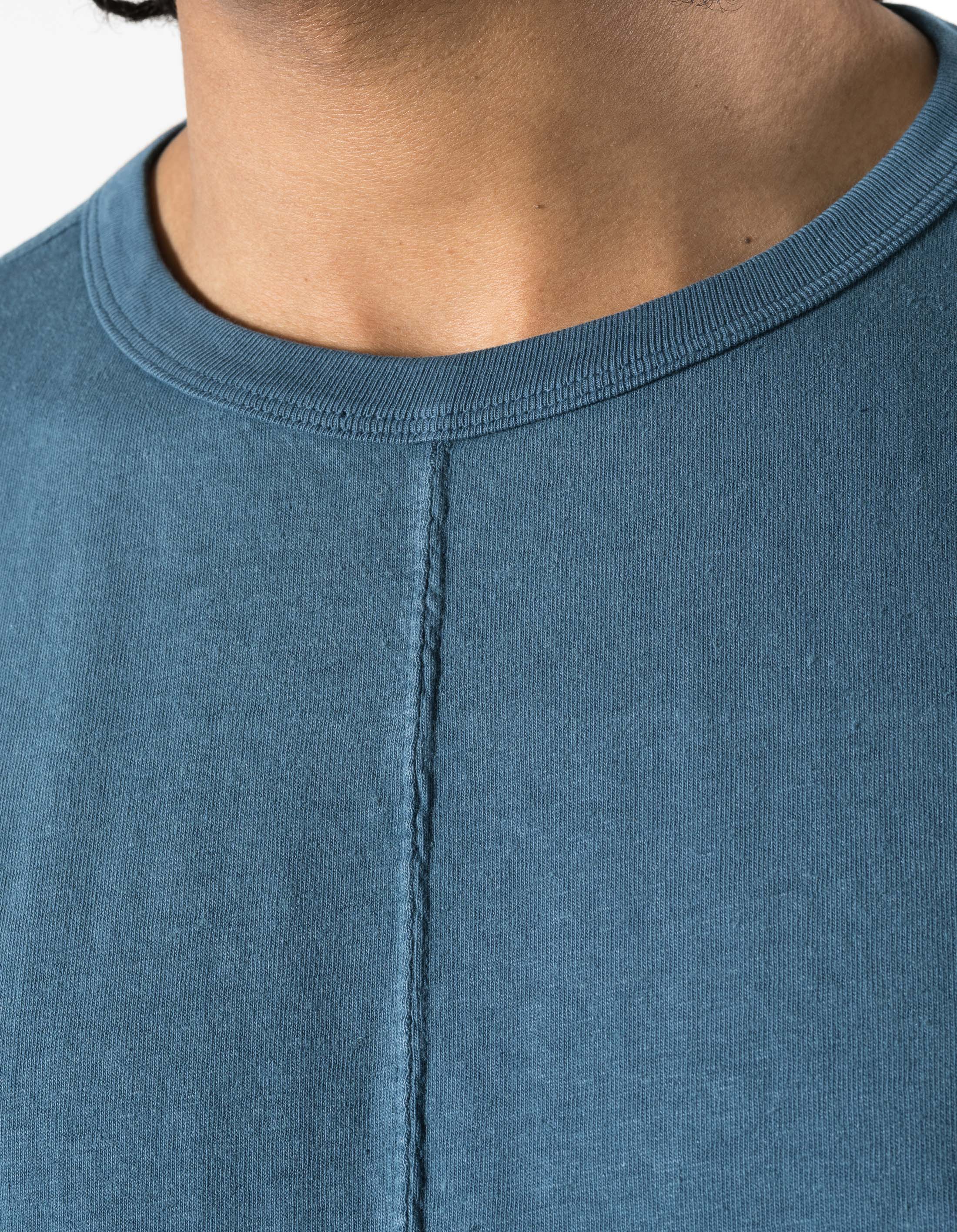 5245 Hemp Cross Loose L/S T-Shirt Airforce Blue - Image 4