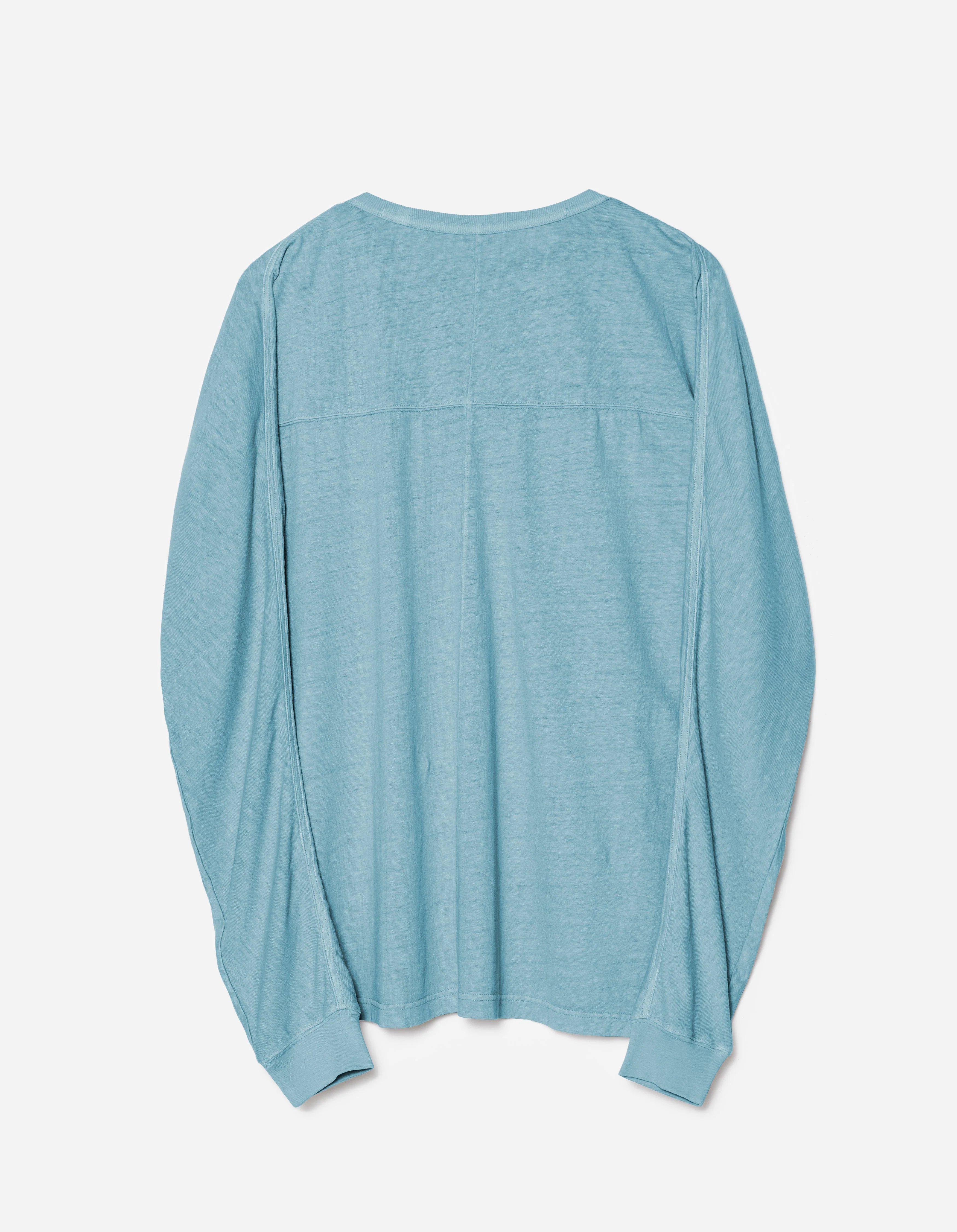 5245 Hemp Cross Loose L/S T-Shirt Airforce Blue - Image 6