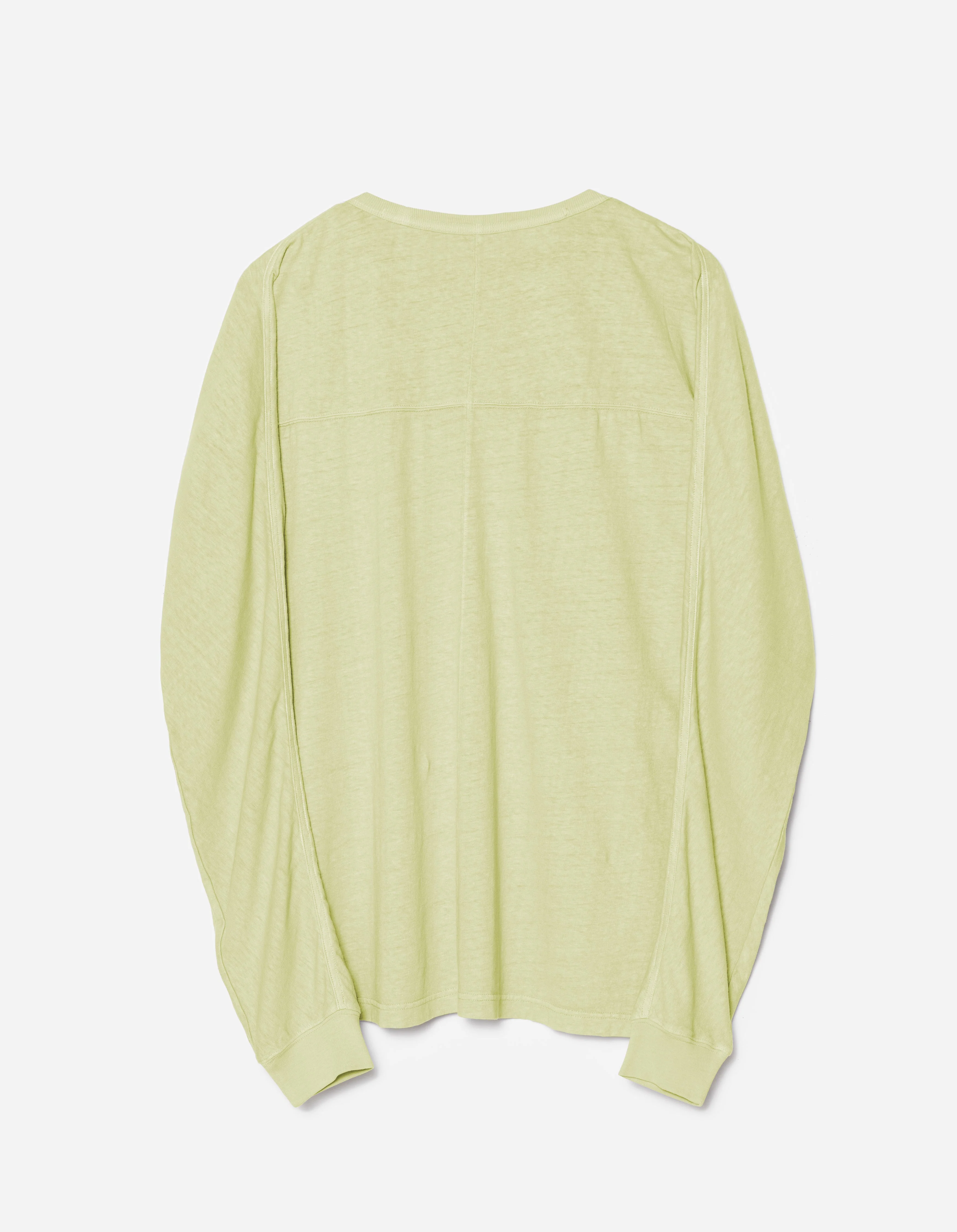 5245 Hemp Cross Loose L/S T-Shirt Moss Green - Image 6