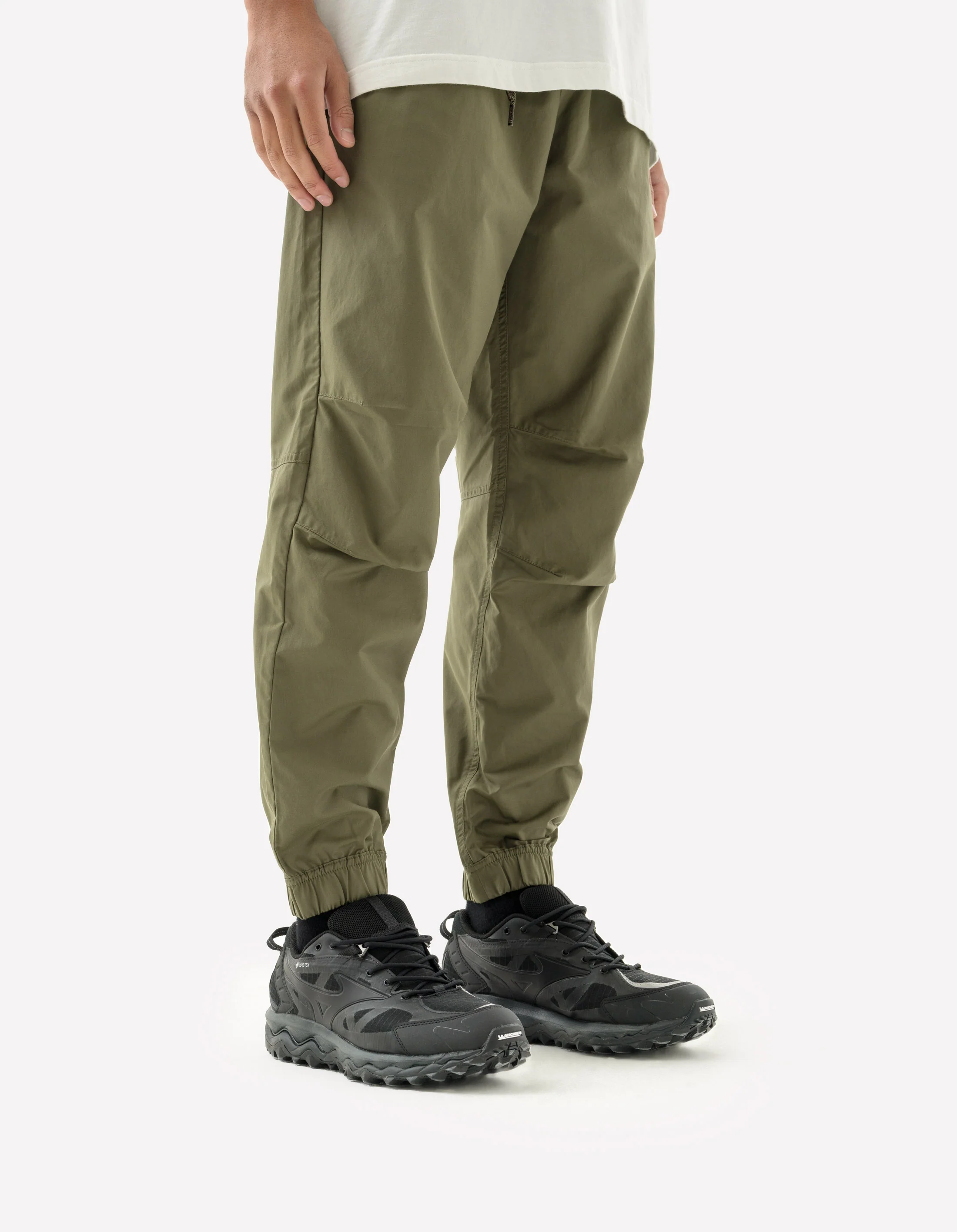 5305 Asym Track Pants Olive OG-107F - Image 3