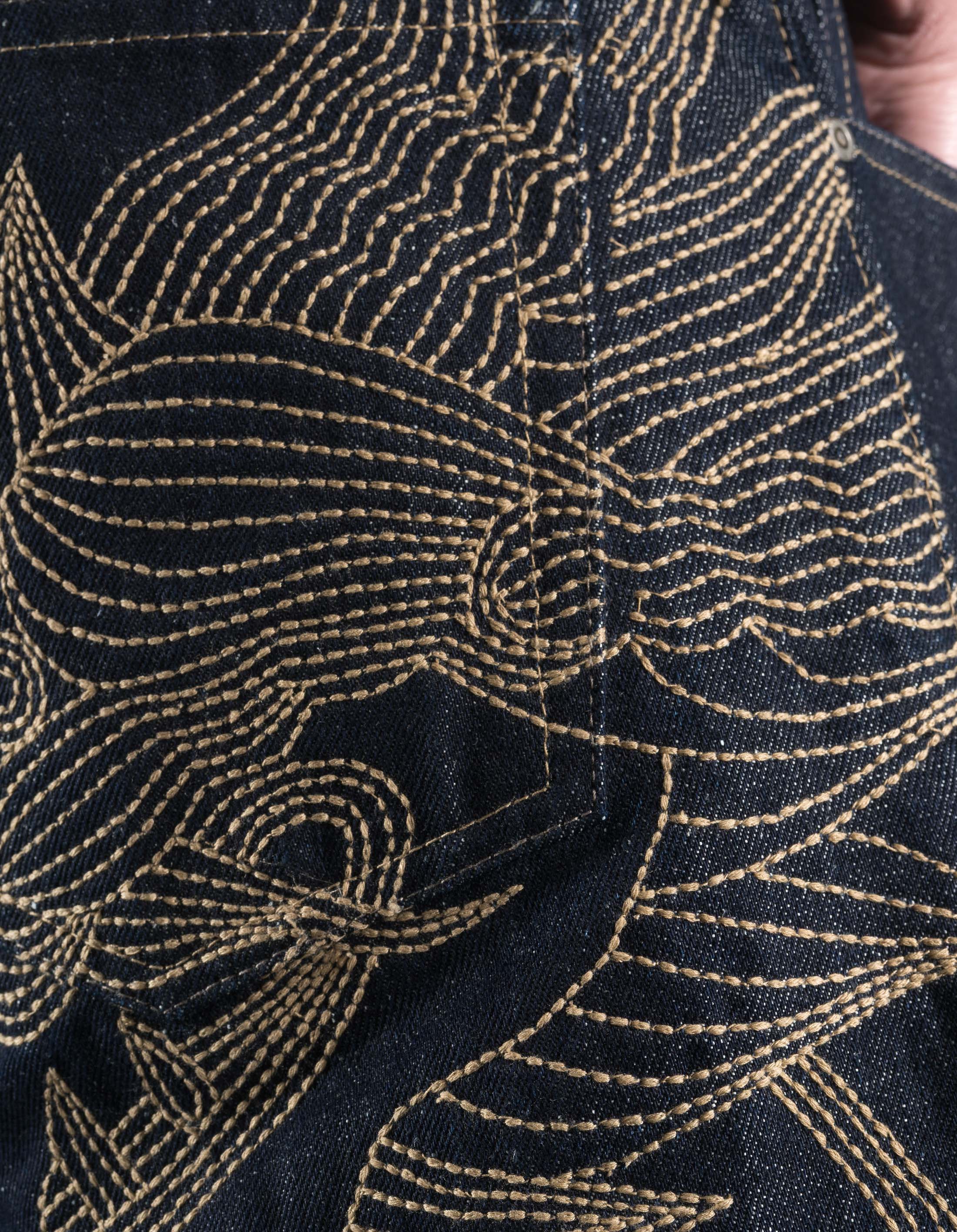 6060 Dragon Hemp Denim Jeans Indigo - Image 12