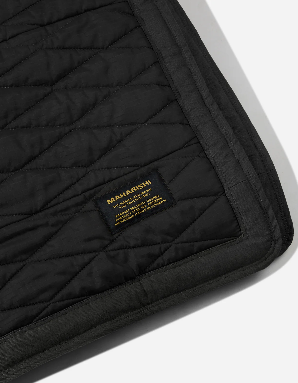7030 Triquilted Bed Blanket · Military Surplus Black - Image 4