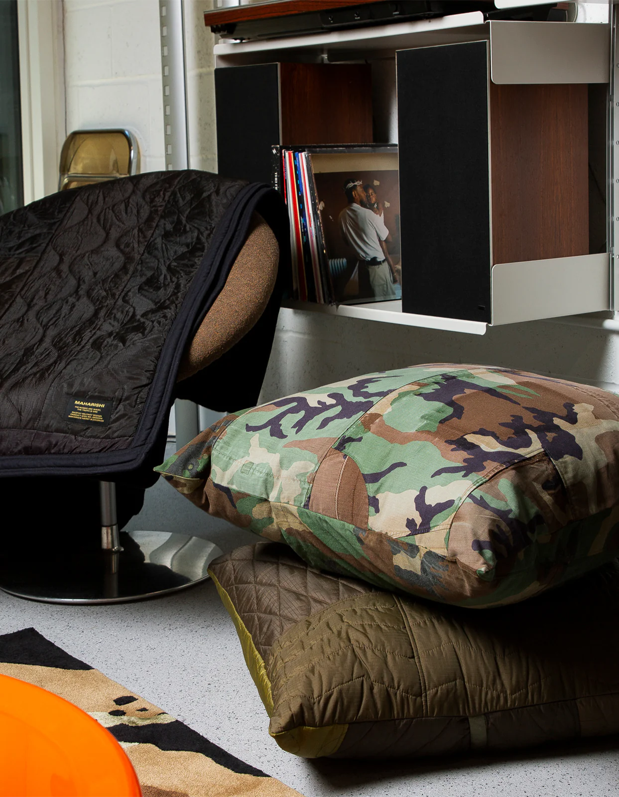 7030 Triquilted Bed Blanket · Military Surplus Black - Image 6