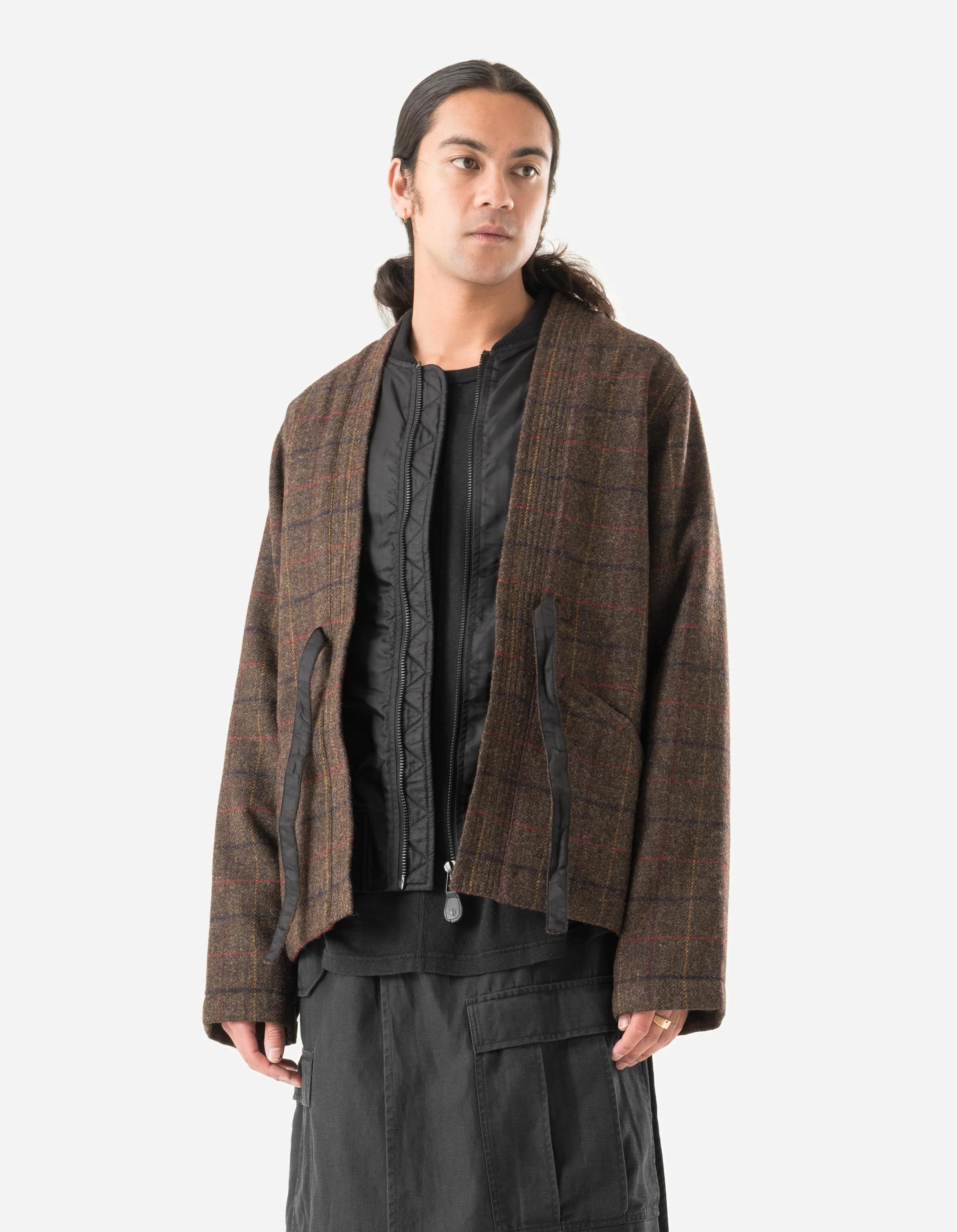 7116 Wool MA Kimono Brown - Image 3