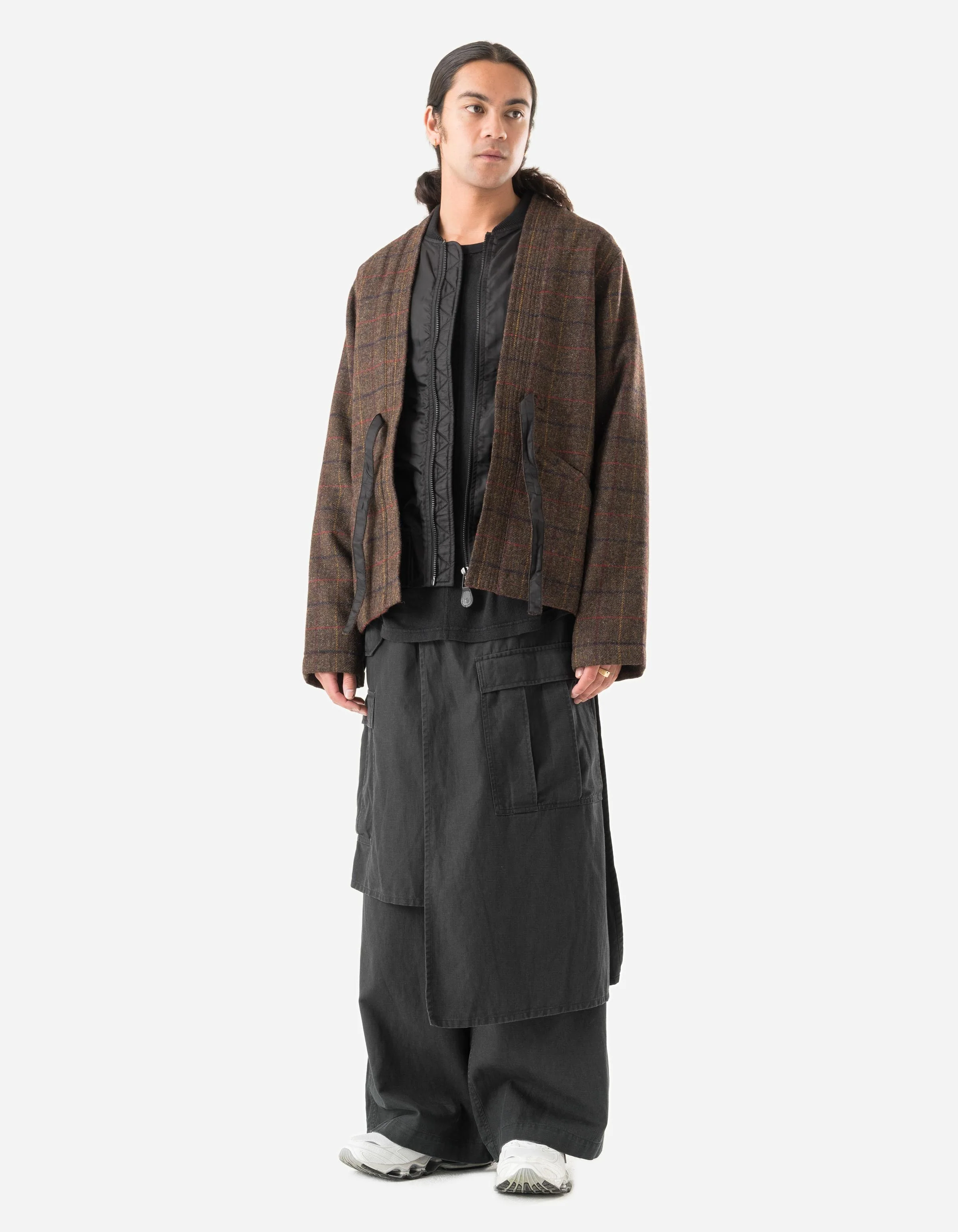 7116 Wool MA Kimono Brown - Image 4