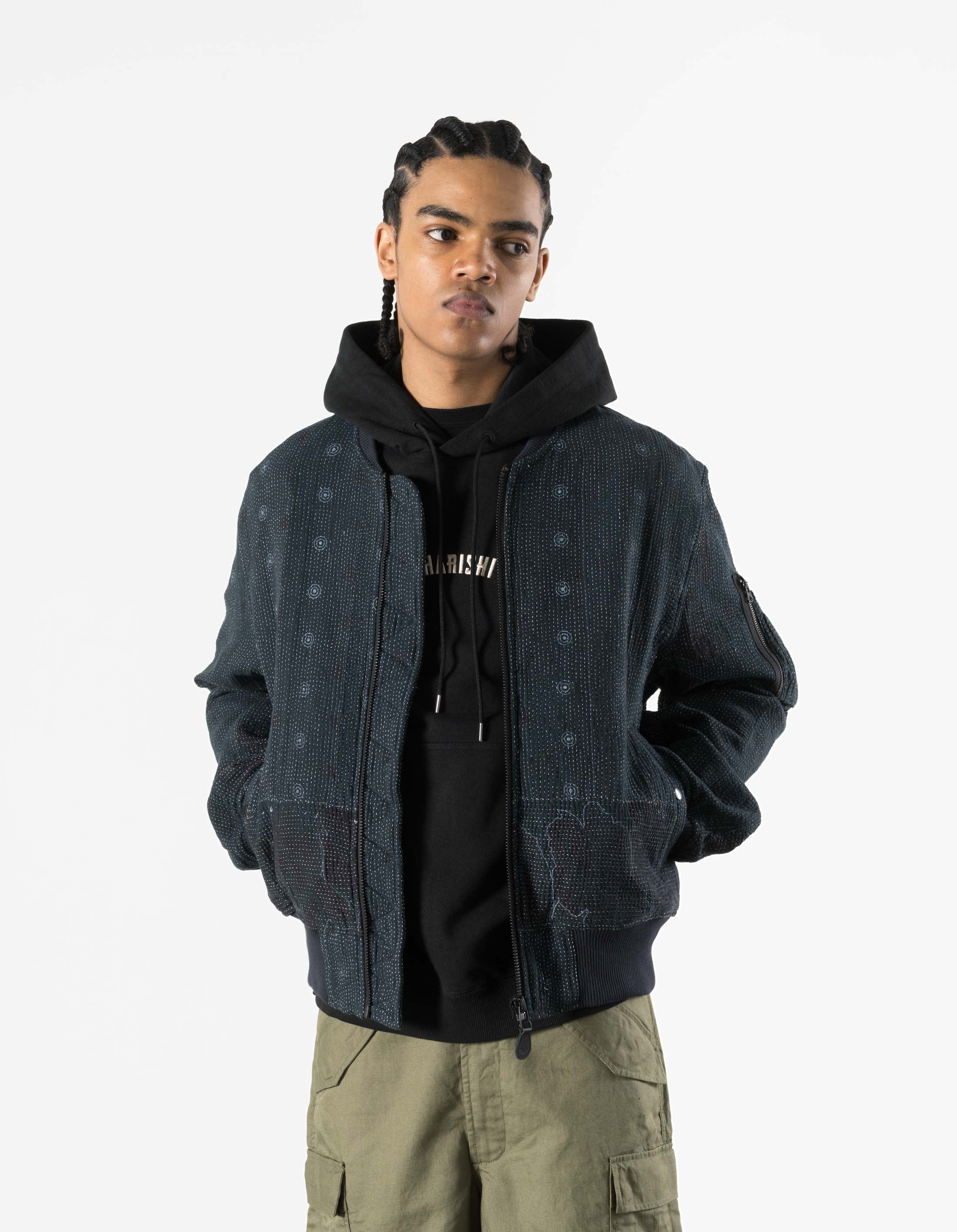 7178 Upcycled MA-1 Jacket Vintage Navy - Image 3
