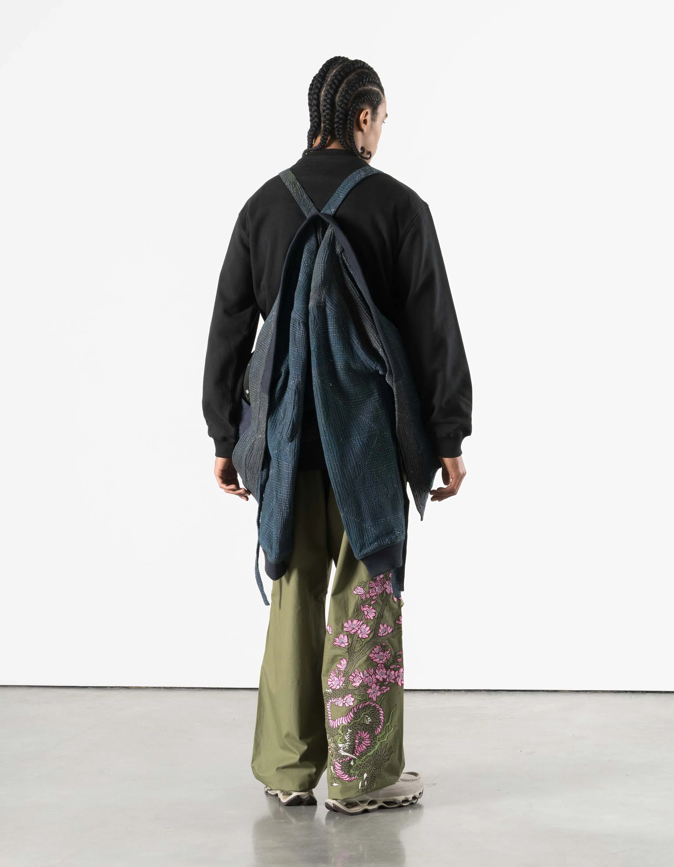 7186 Upcycled MA-1 Kimono Navy - Image 8