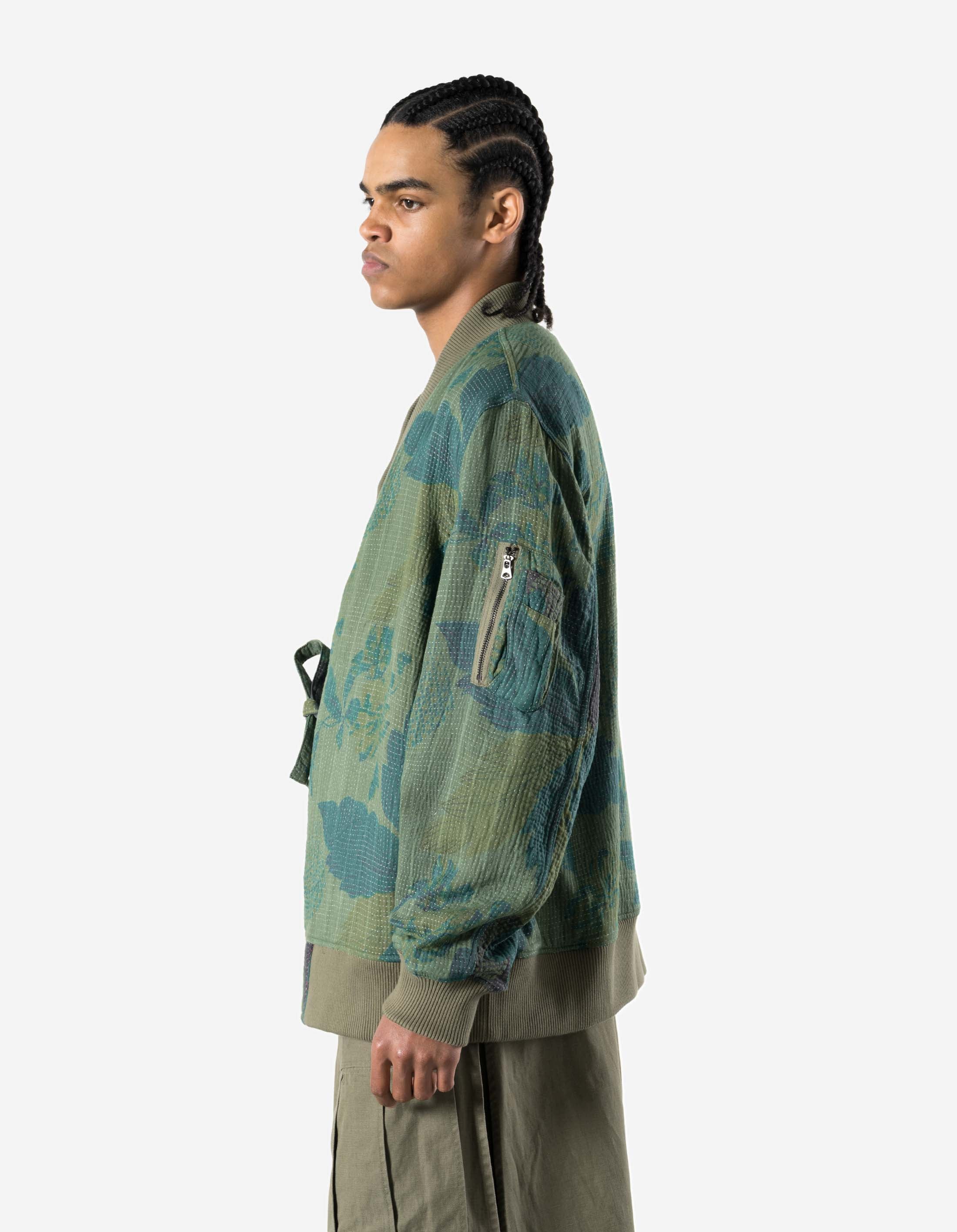 7186 Upcycled MA1 Kimono Olive - Image 5
