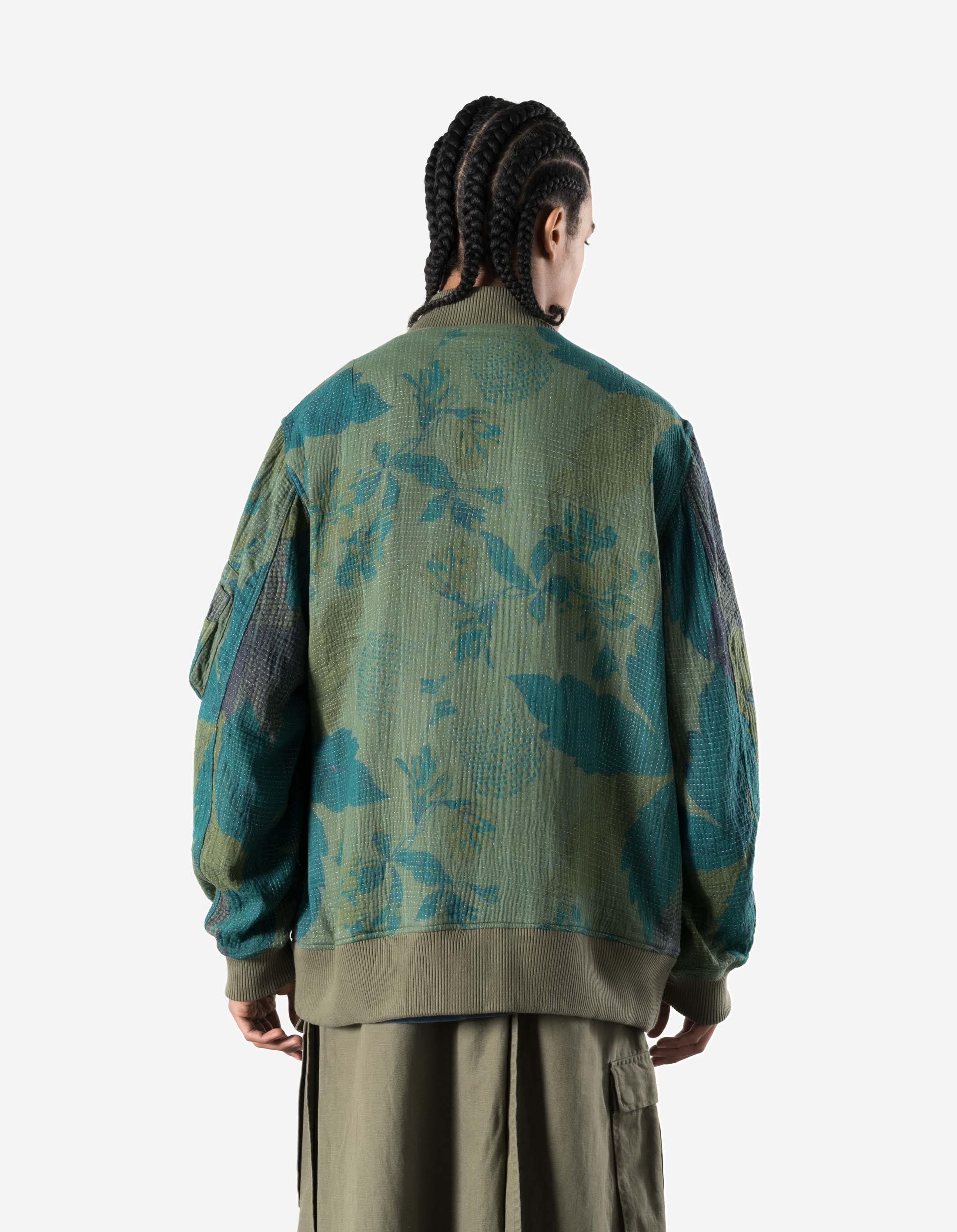 7186 Upcycled MA1 Kimono Olive - Image 7