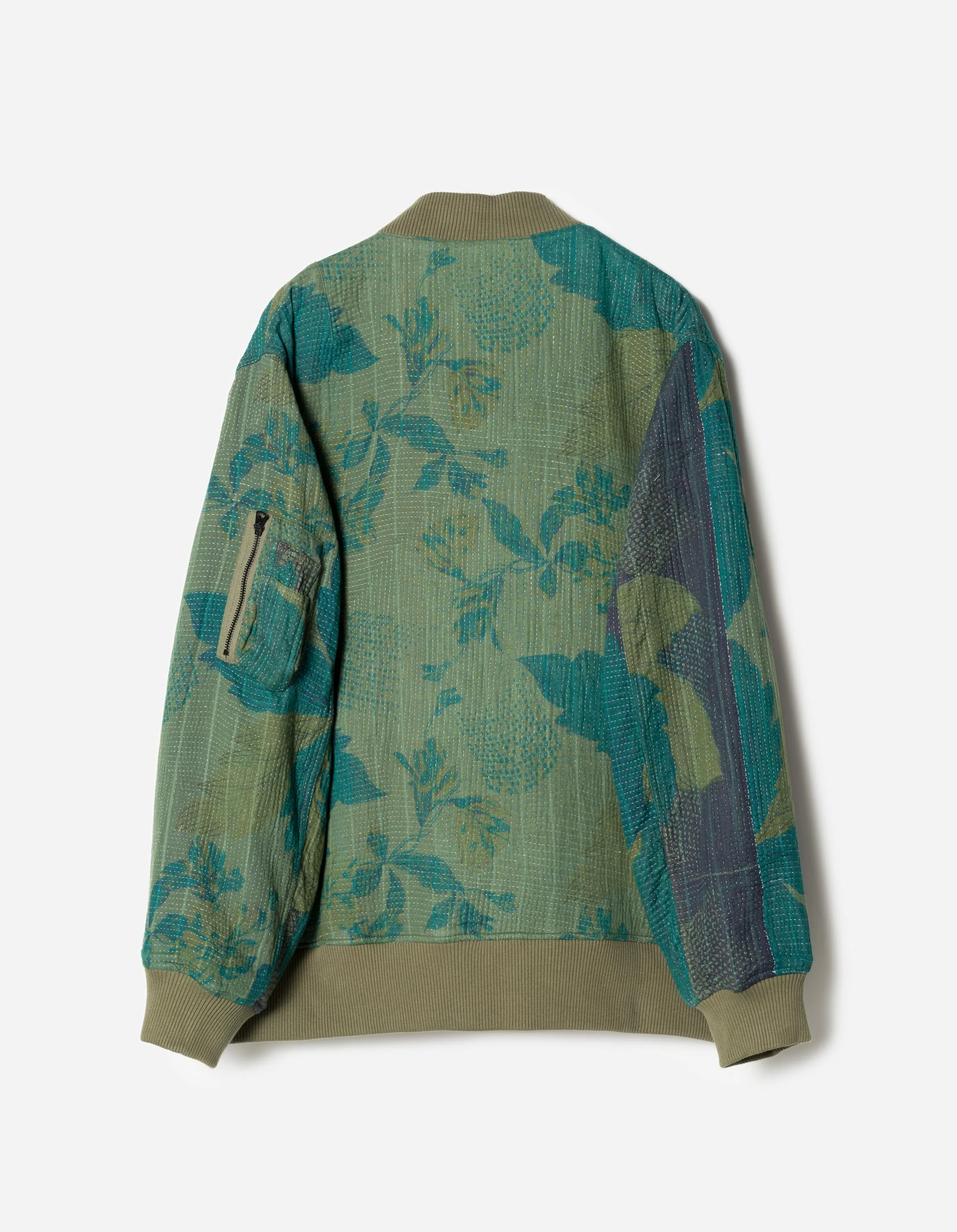 7186 Upcycled MA1 Kimono Olive - Image 9