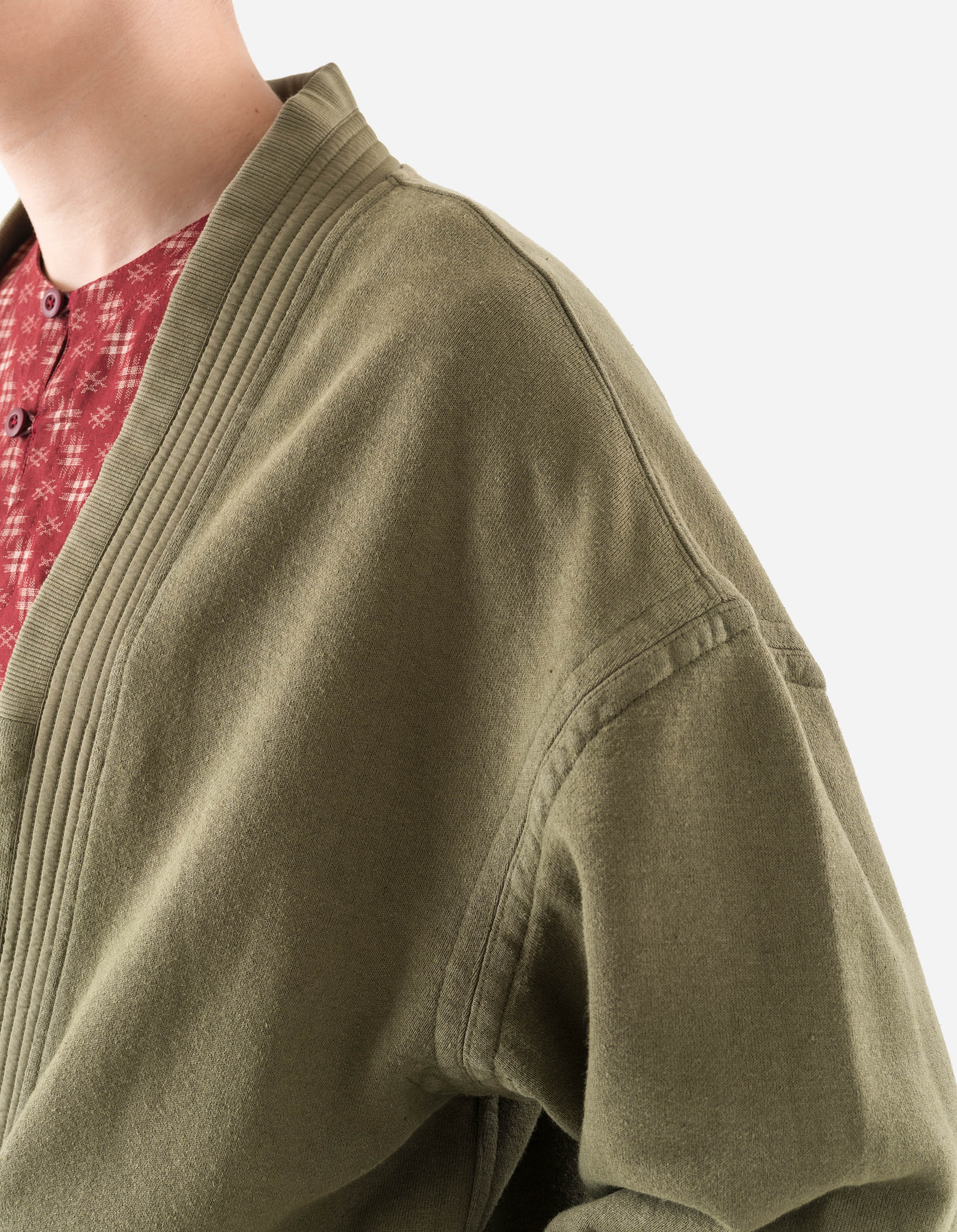 7206 Hemp Kimono Sweat Olive OG-107F - Image 7