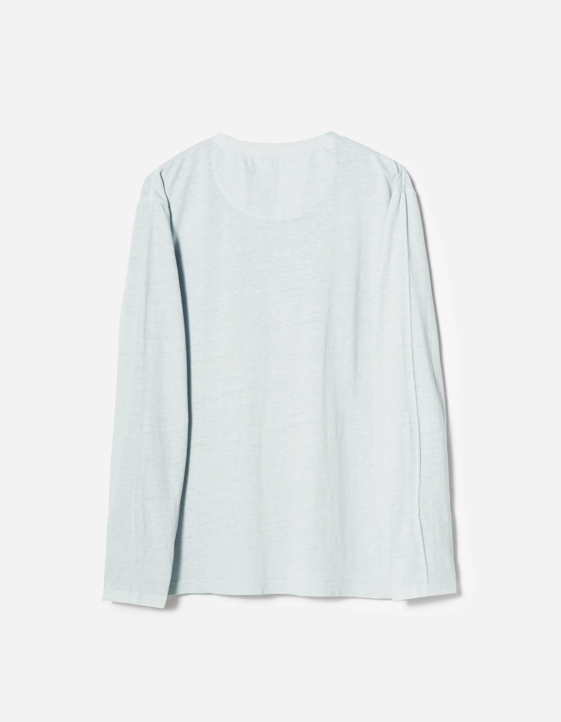 7208 Cotton Hemp Henley L/S T-Shirt Light Blue - Image 8