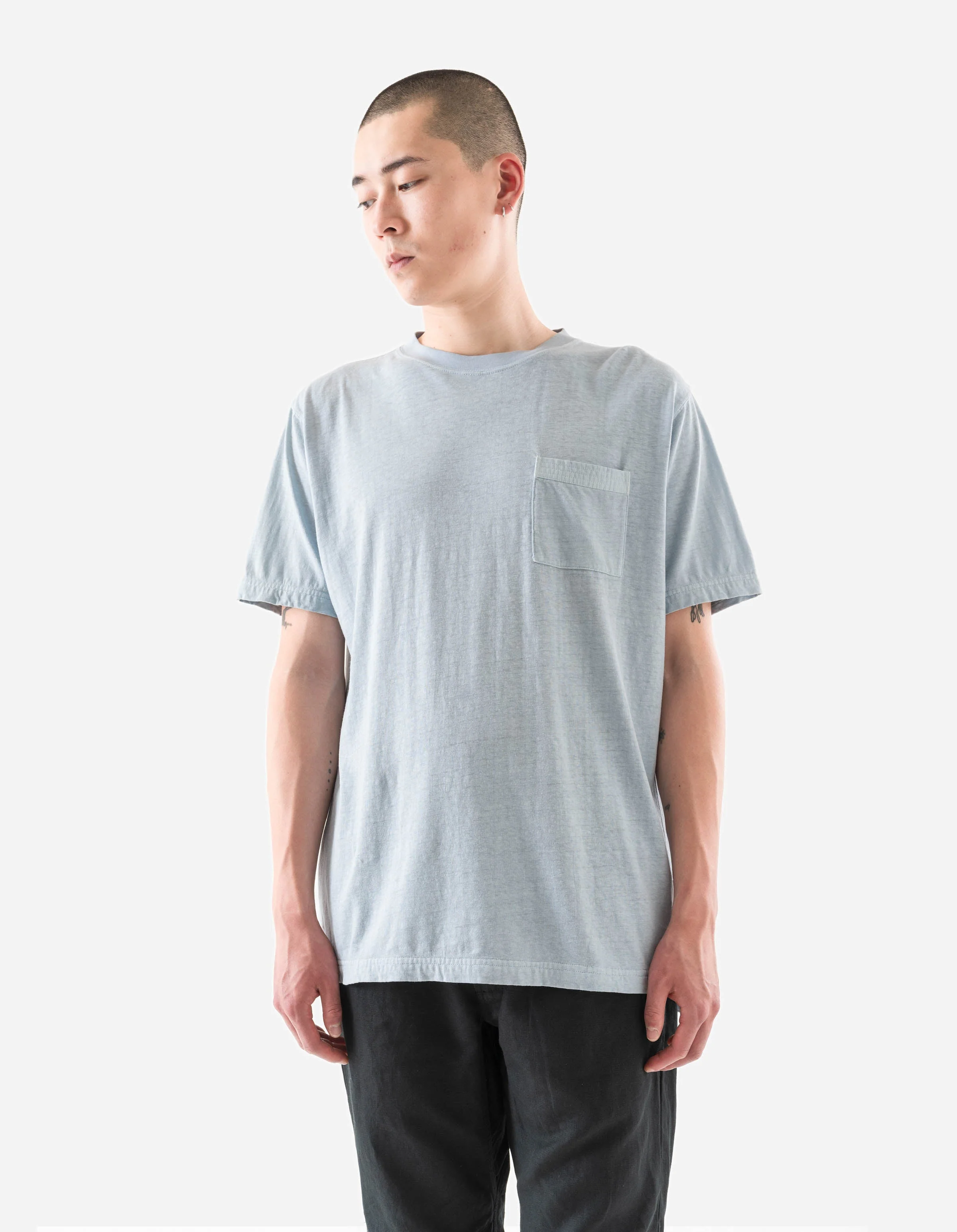 7209 Cotton Hemp S/S Tee Light Blue - Image 2