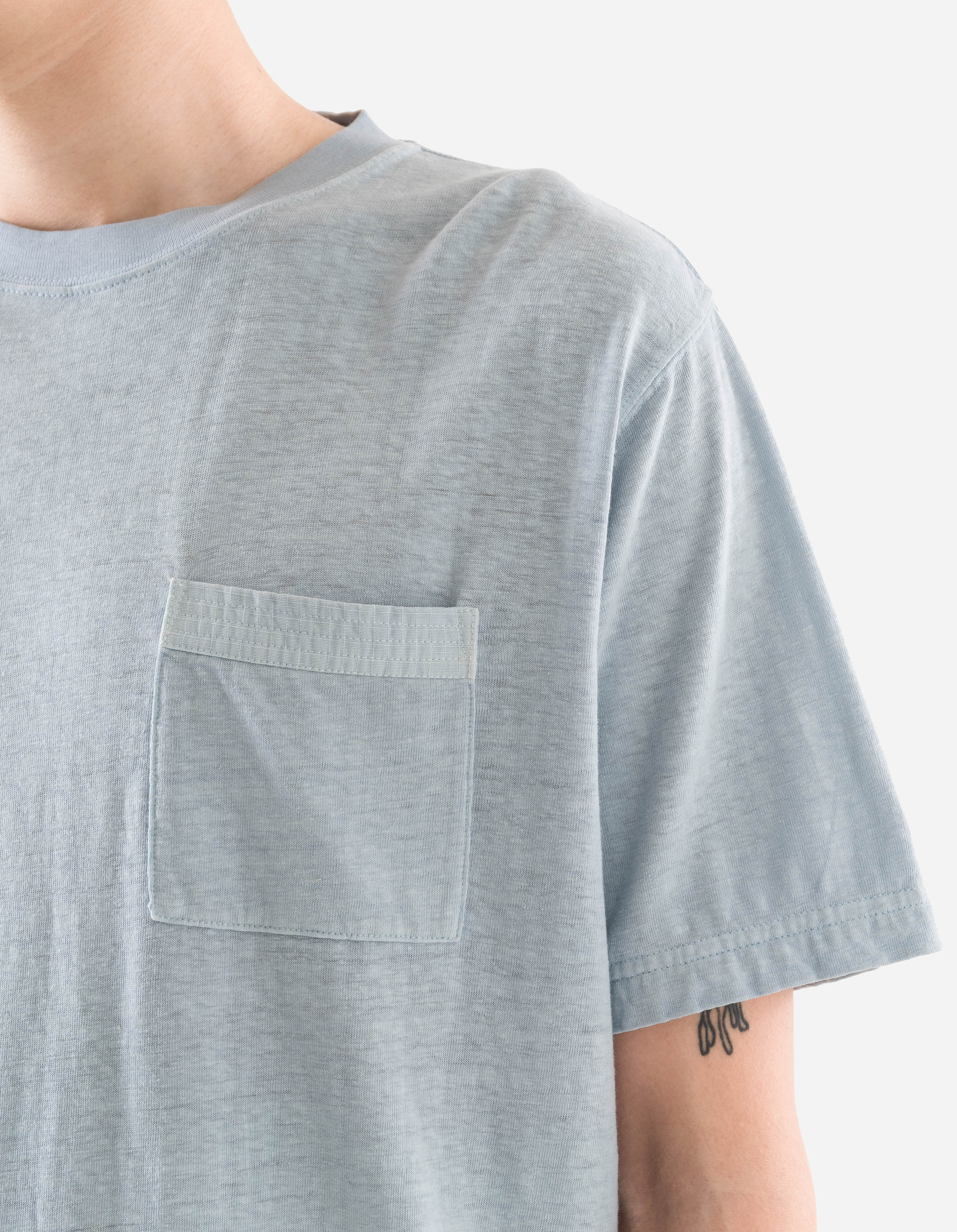 7209 Cotton Hemp S/S Tee Light Blue - Image 5