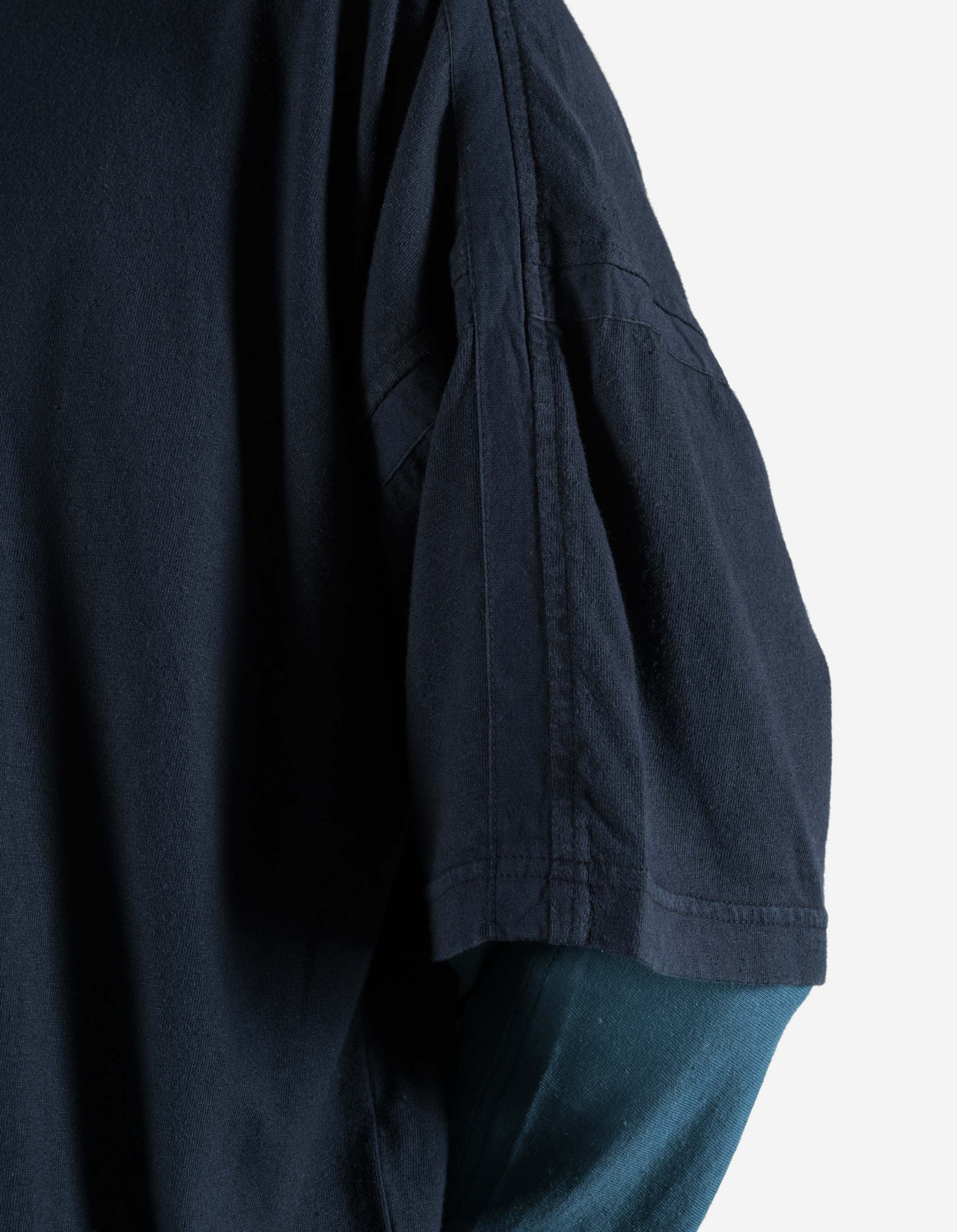 7210 Cotton Hemp Kimono T-shirt Navy - Image 5