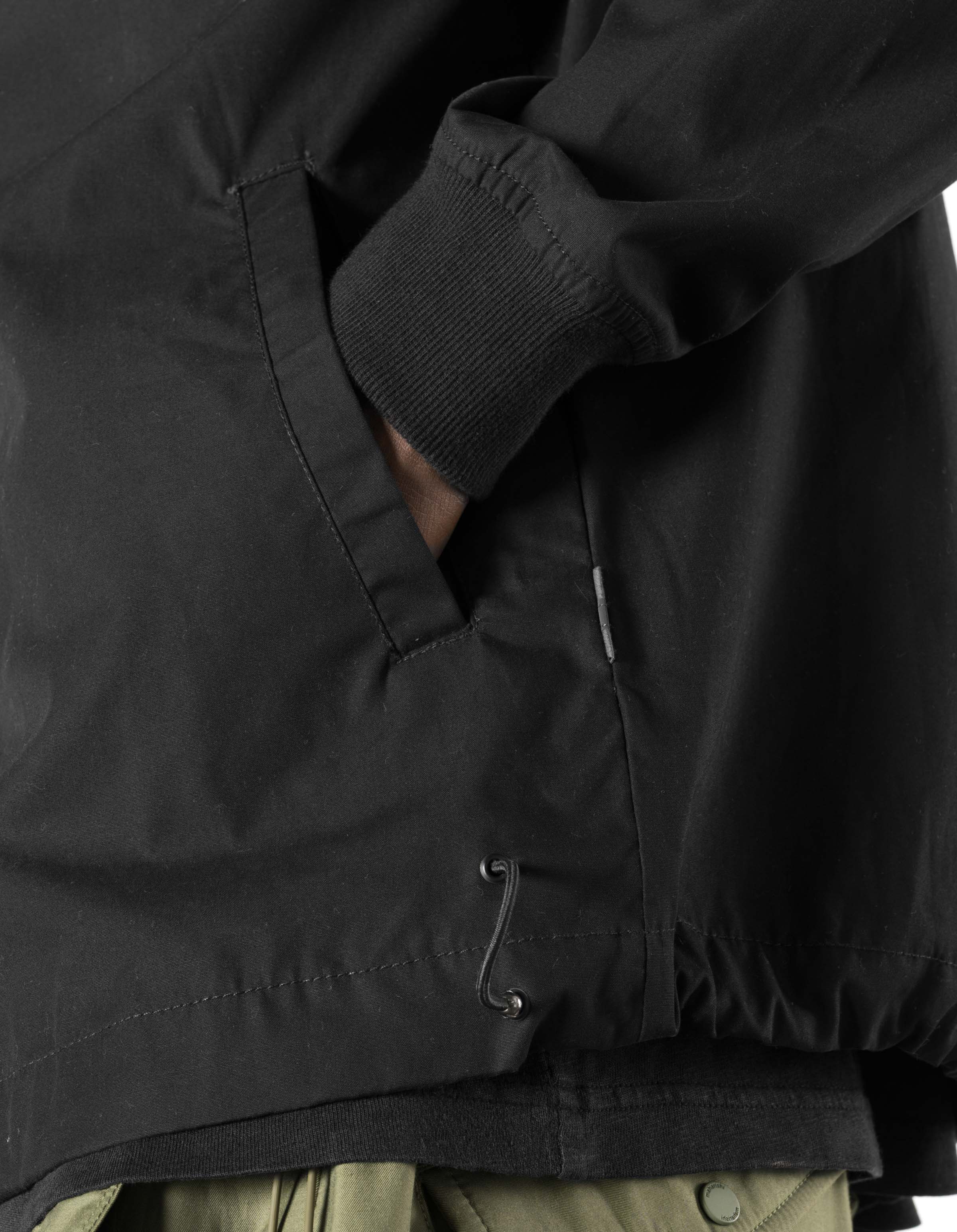 7211 Asym Woven Track Top Black - Image 9