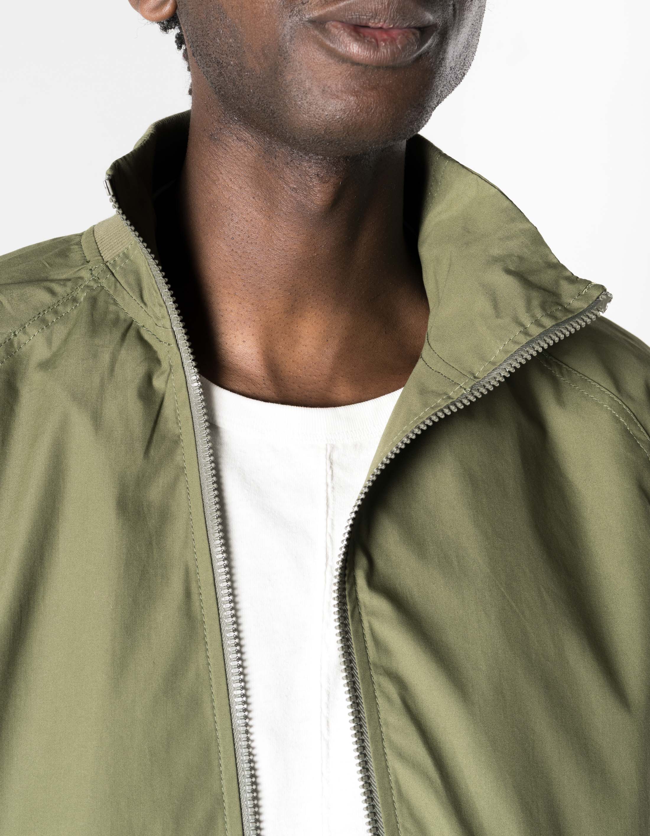 7211 Asym Woven Track Top Olive OG-107F - Image 4