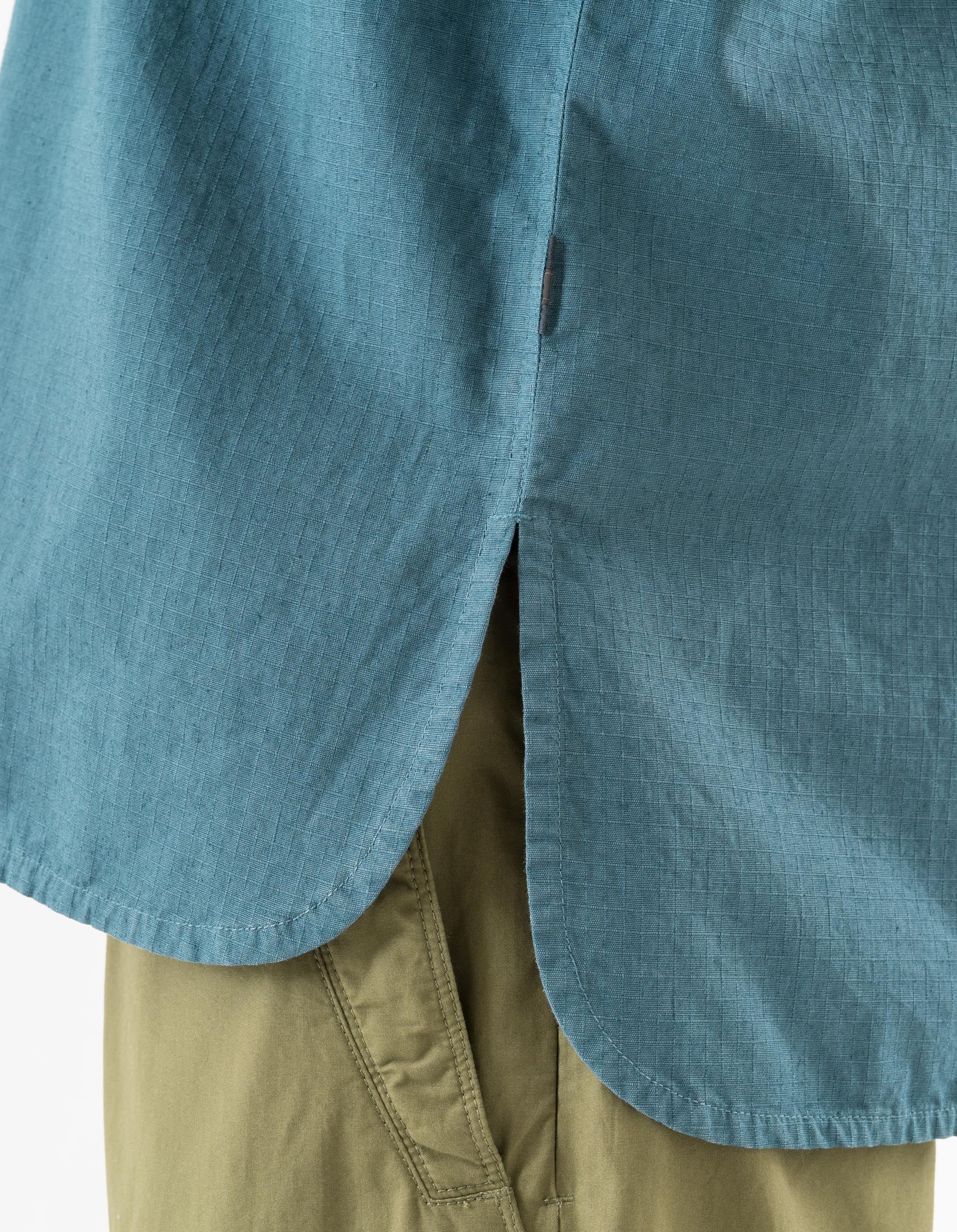 7216 Hemp Ripstop Kurta Shirt Airforce Blue - Image 6