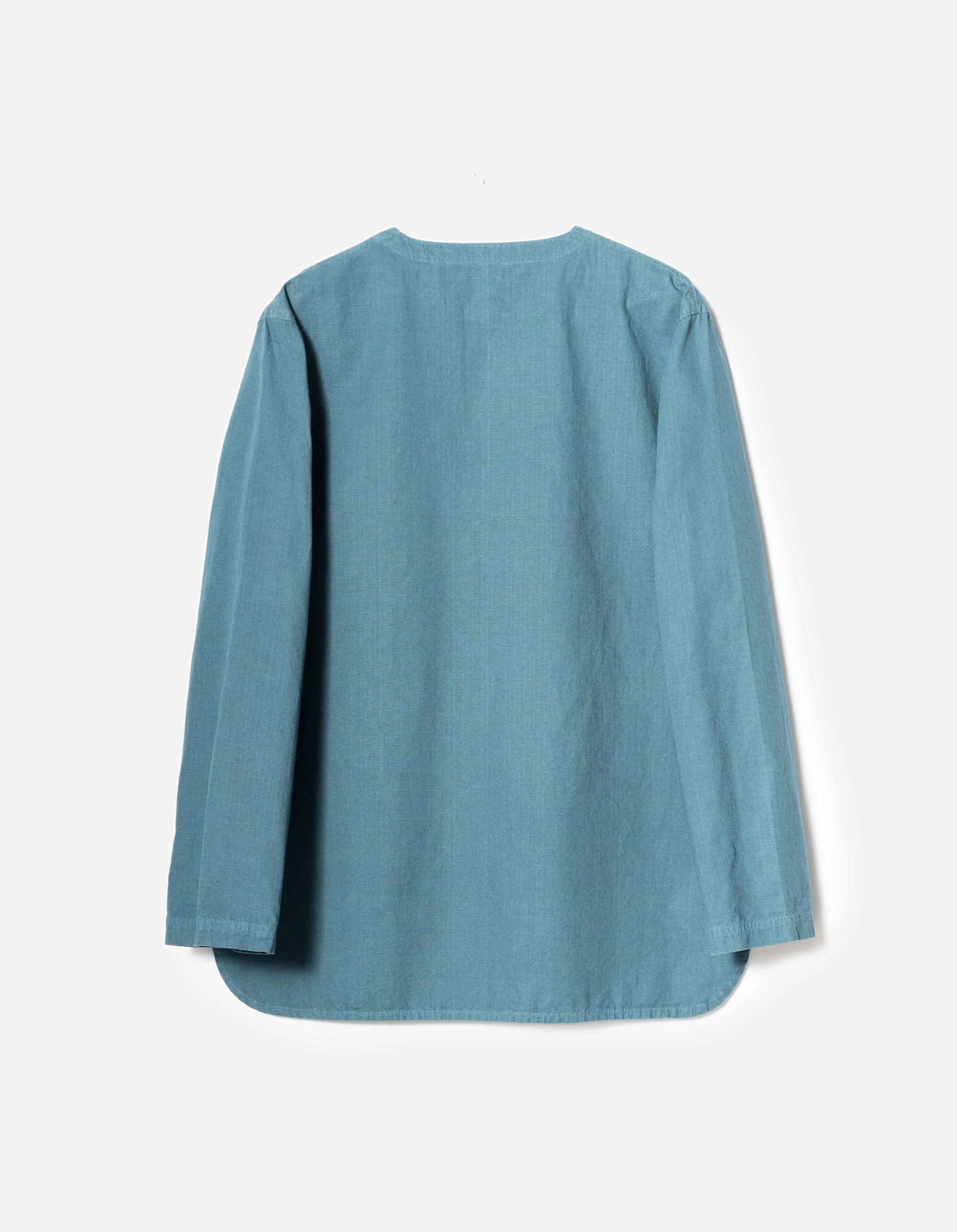 7216 Hemp Ripstop Kurta Shirt Airforce Blue - Image 7