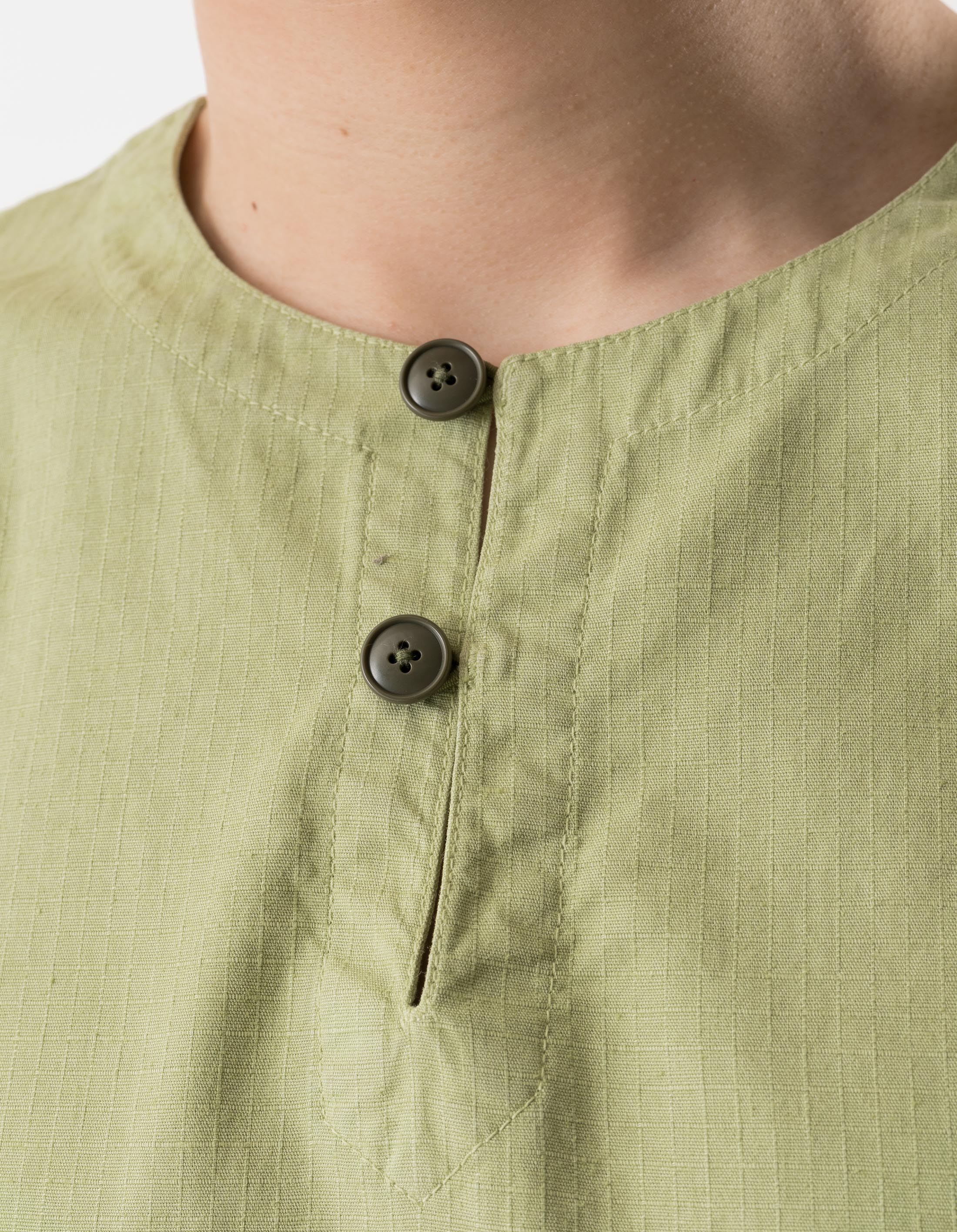 7216 Hemp Ripstop Kurta Shirt Moss Green - Image 5
