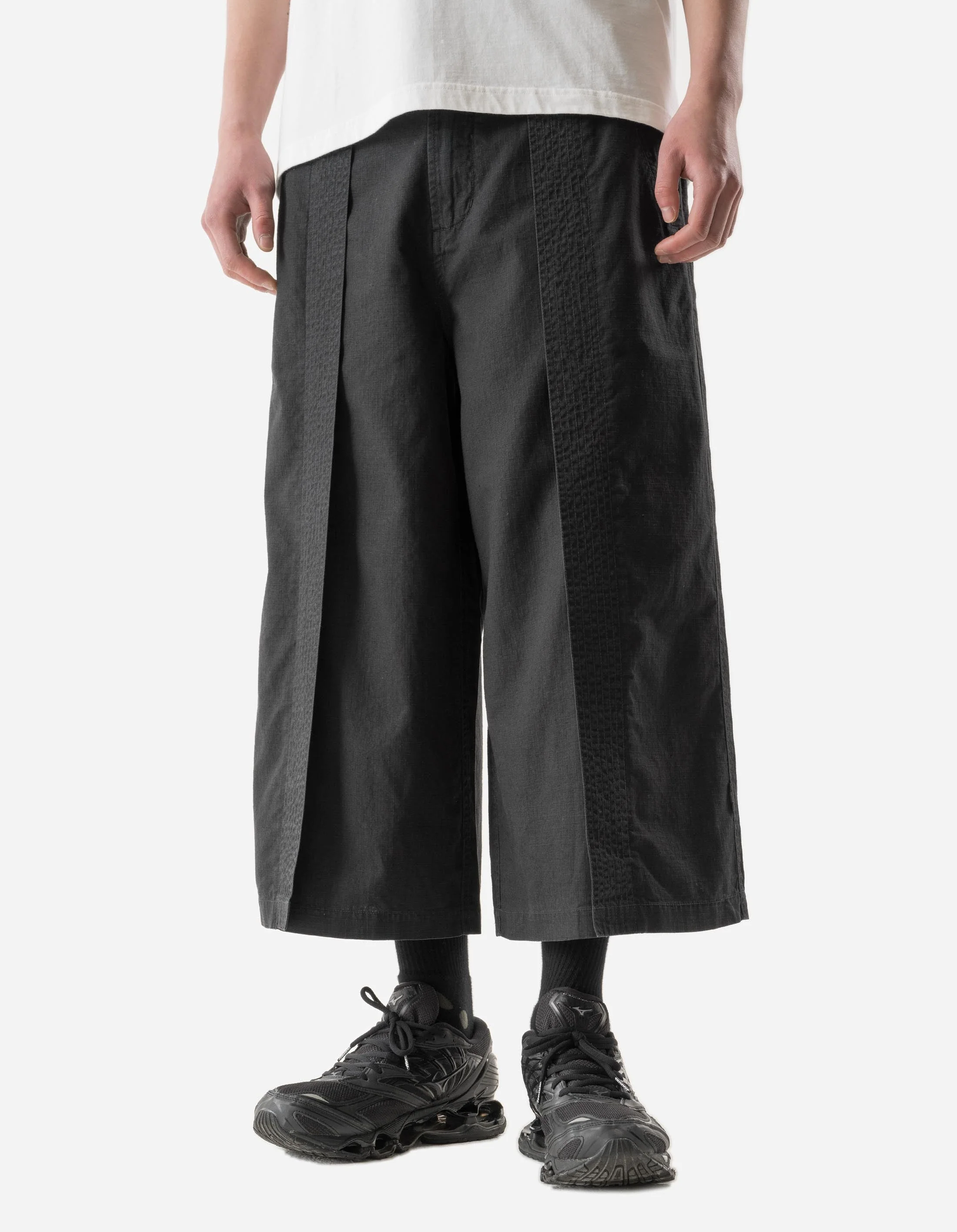 7217 Cropped Hakama Pants Black - Image 3