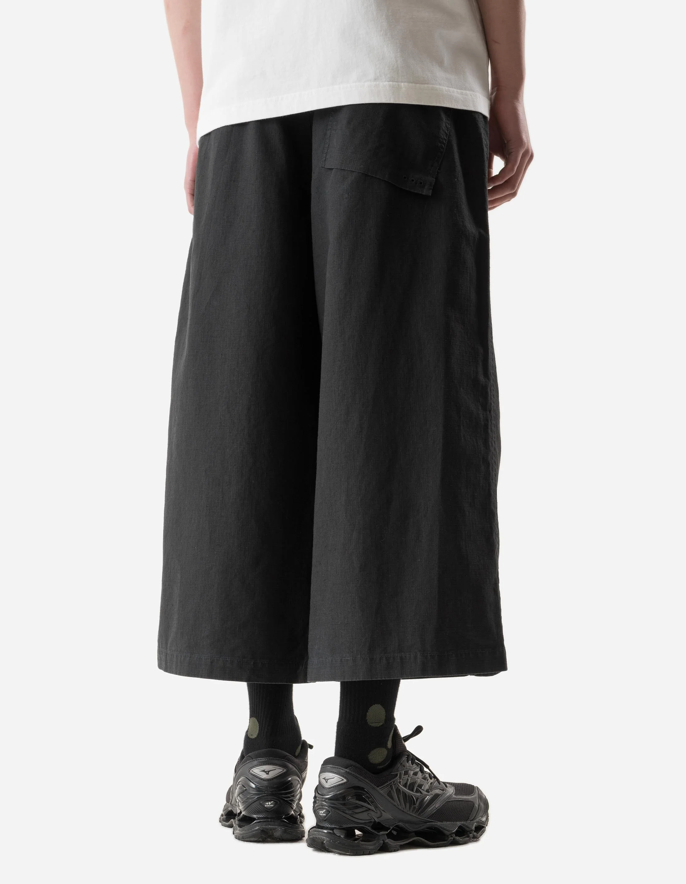 7217 Cropped Hakama Pants Black - Image 4