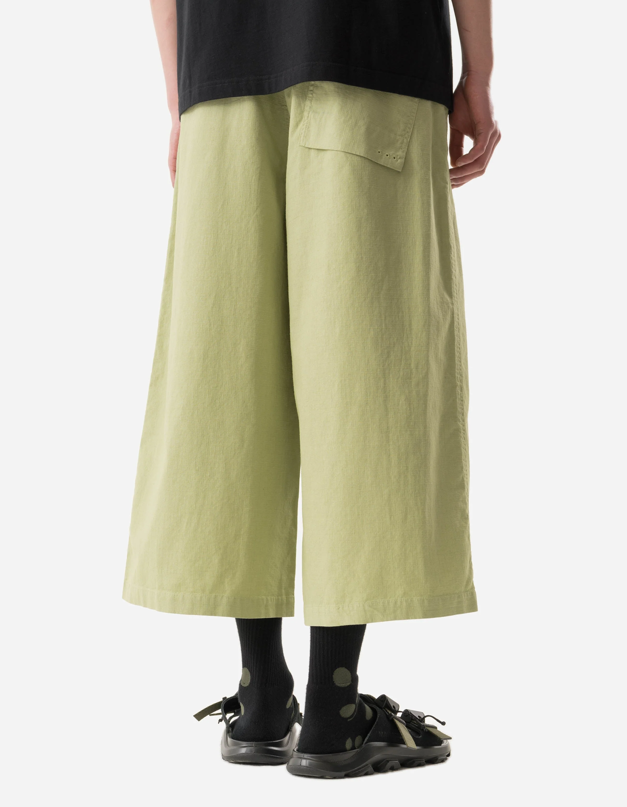 7217 Cropped Hakama Pants Moss Green - Image 3