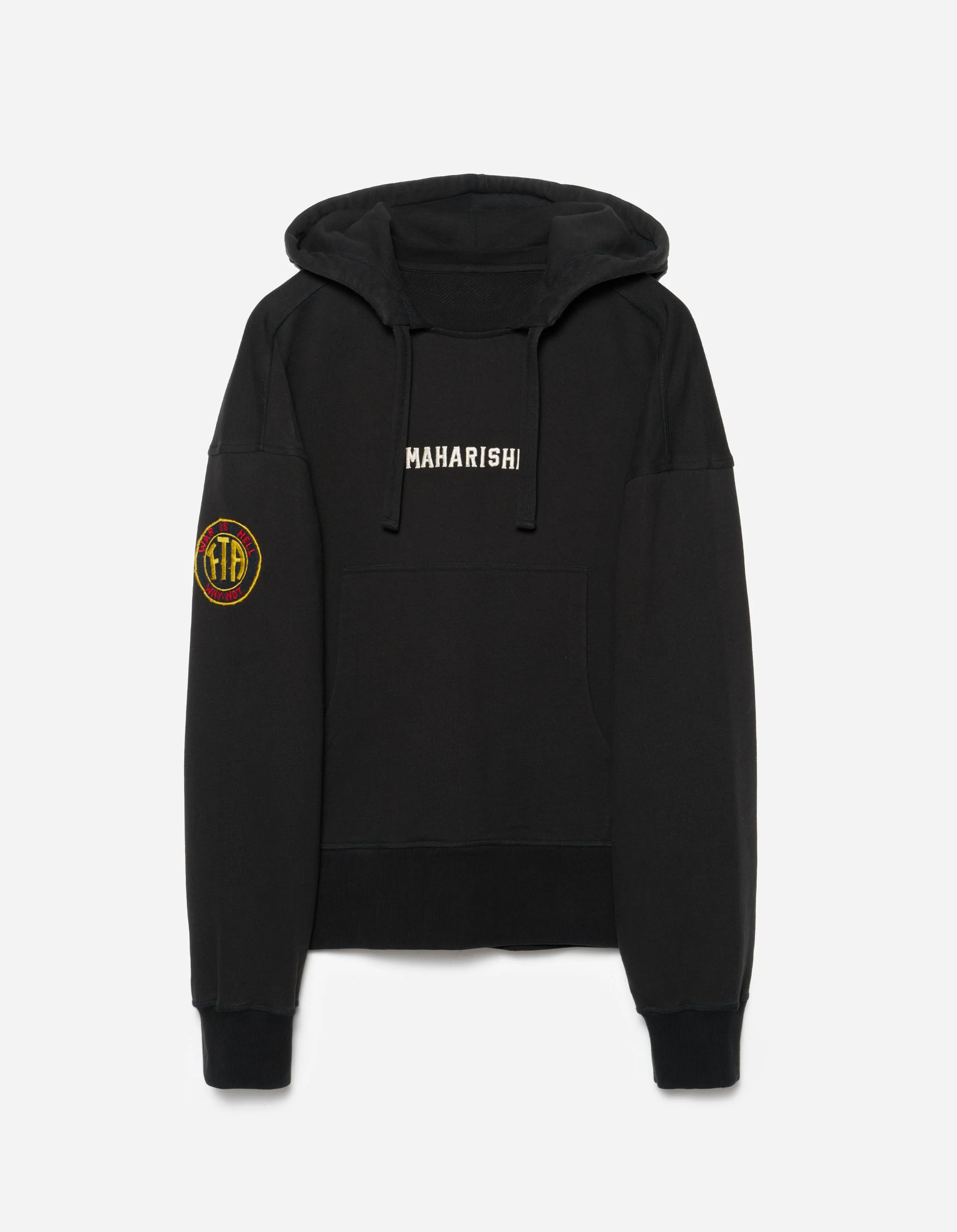 7244 Temple M Vintage Hooded Sweat Black - Image 5