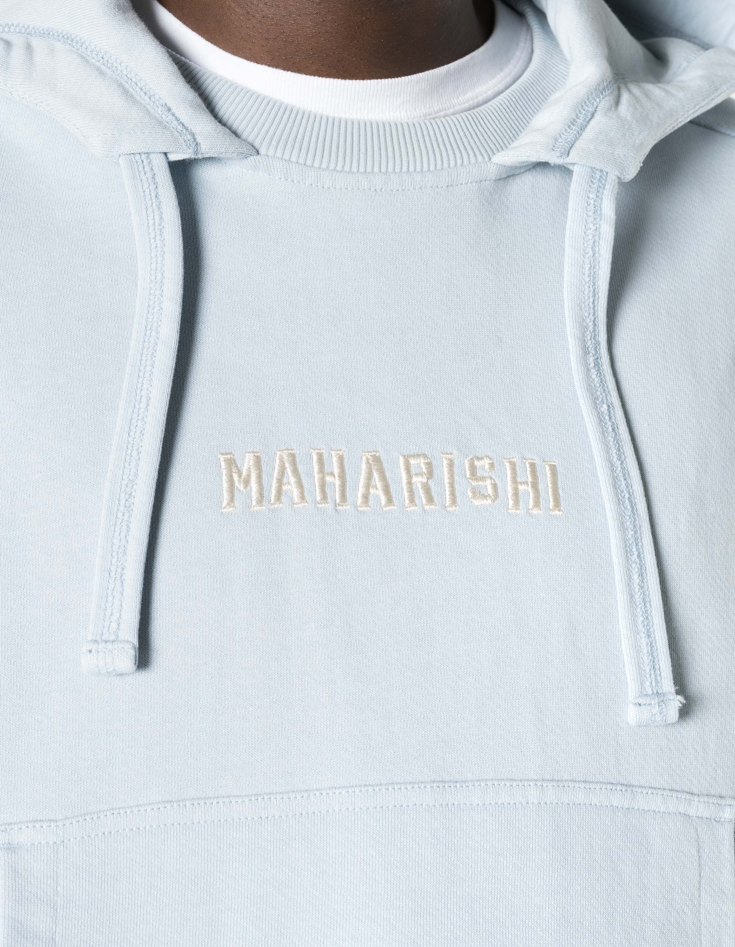 7244 Temple M Vintage Hooded Sweat Light Blue - Image 4