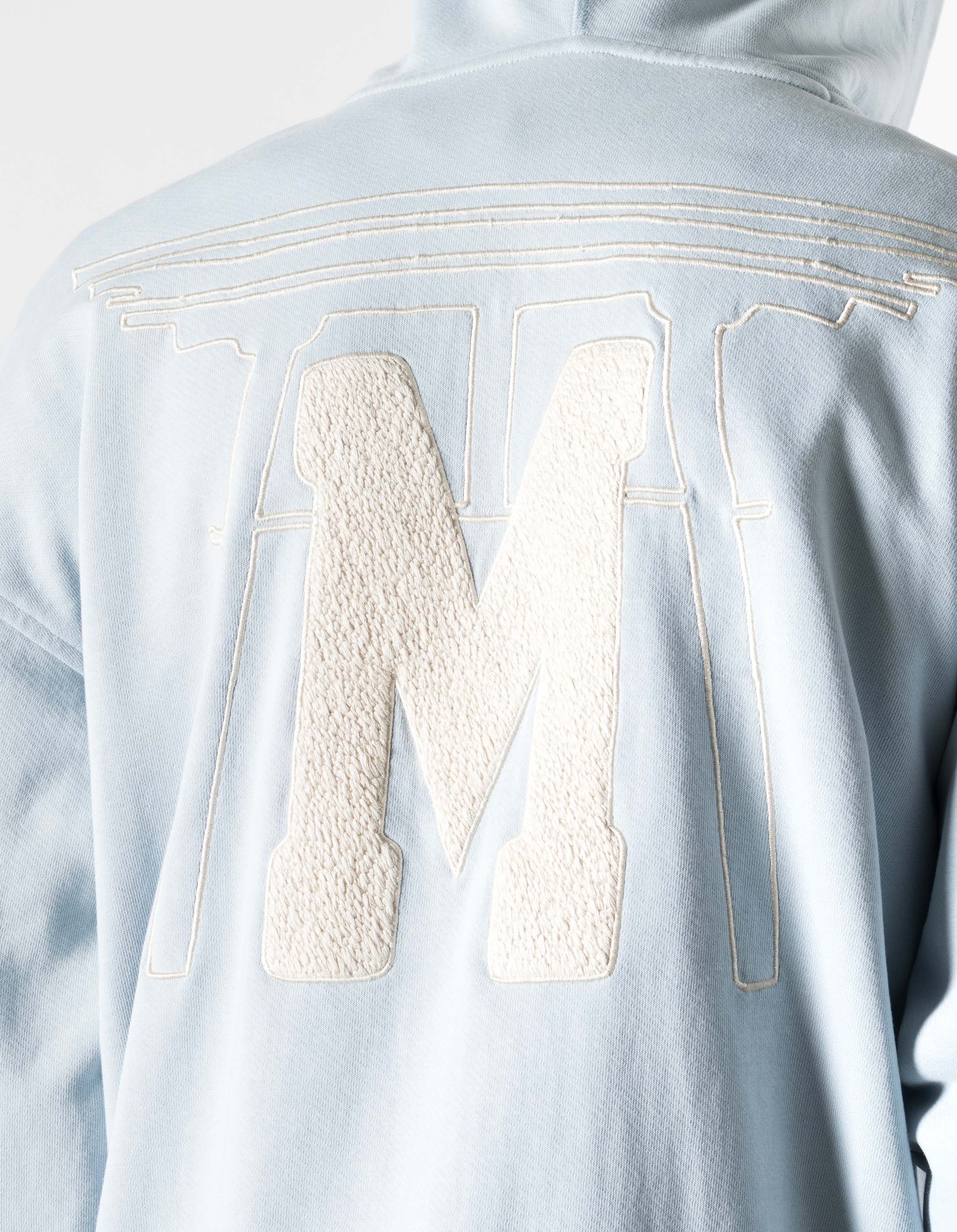 7244 Temple M Vintage Hooded Sweat Light Blue - Image 7