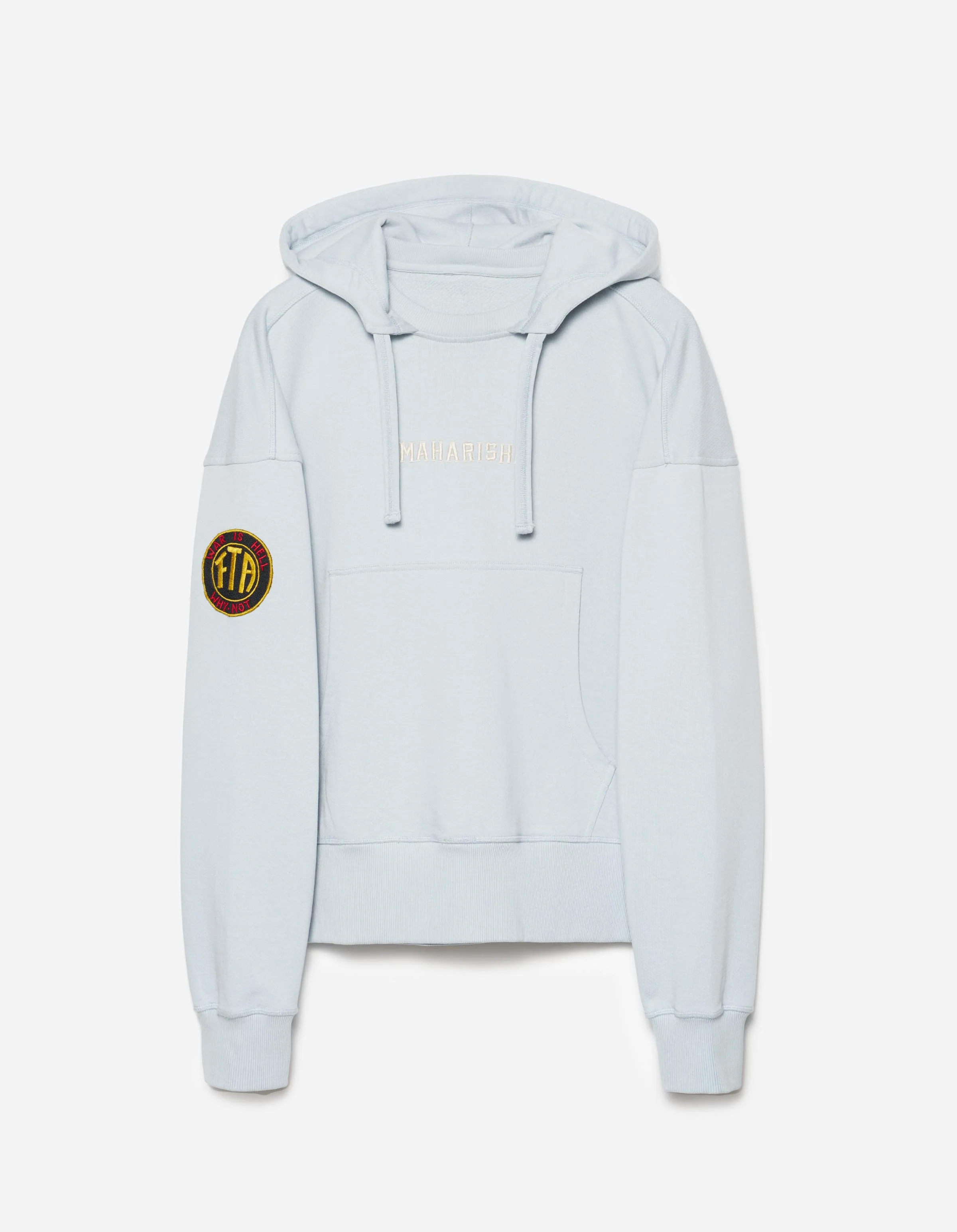 7244 Temple M Vintage Hooded Sweat Light Blue - Image 8