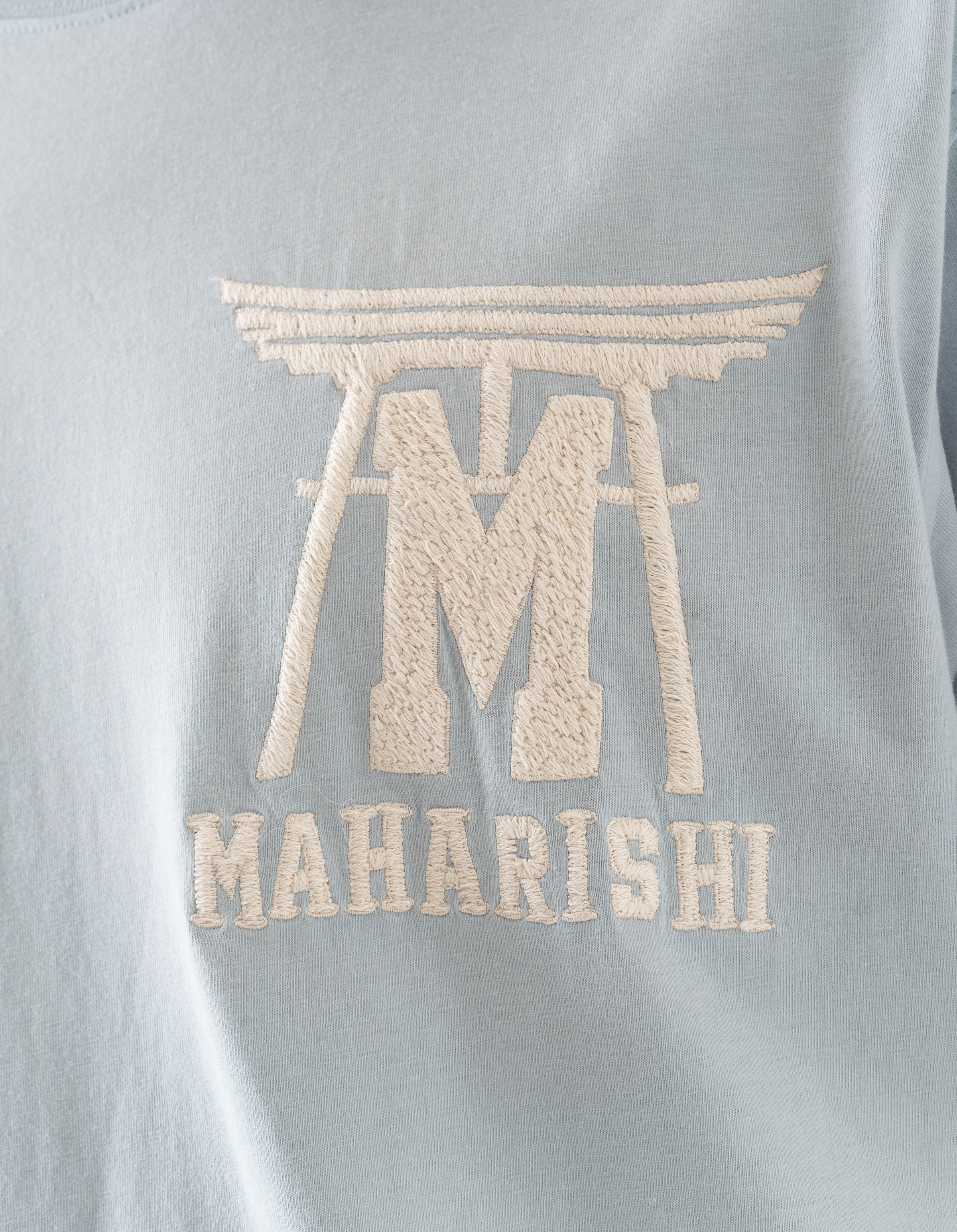 7260 Temple M Vintage S/S T-Shirt Light Blue - Image 3
