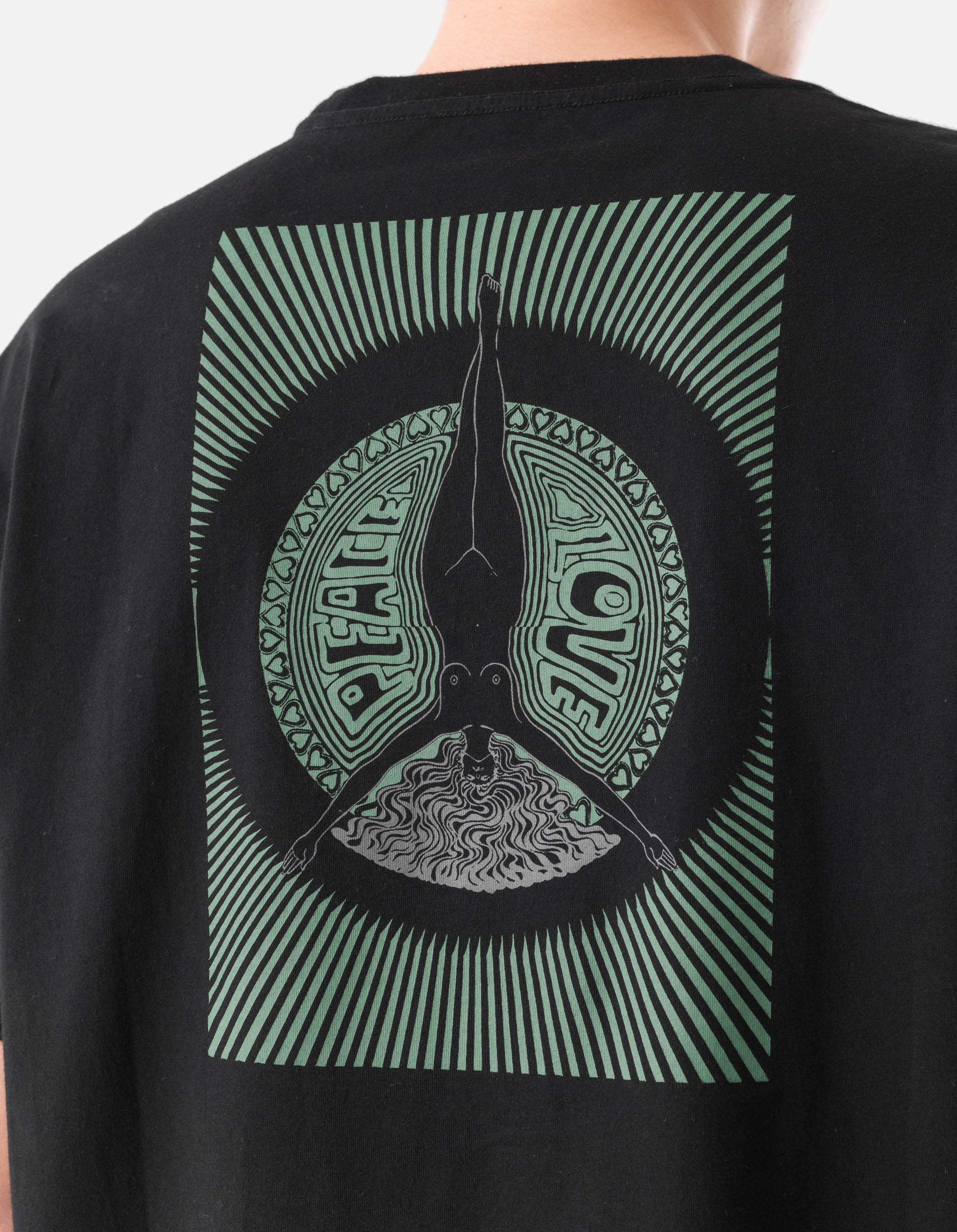 7261 Peace & Love Press S/S T-Shirt Black - Image 5