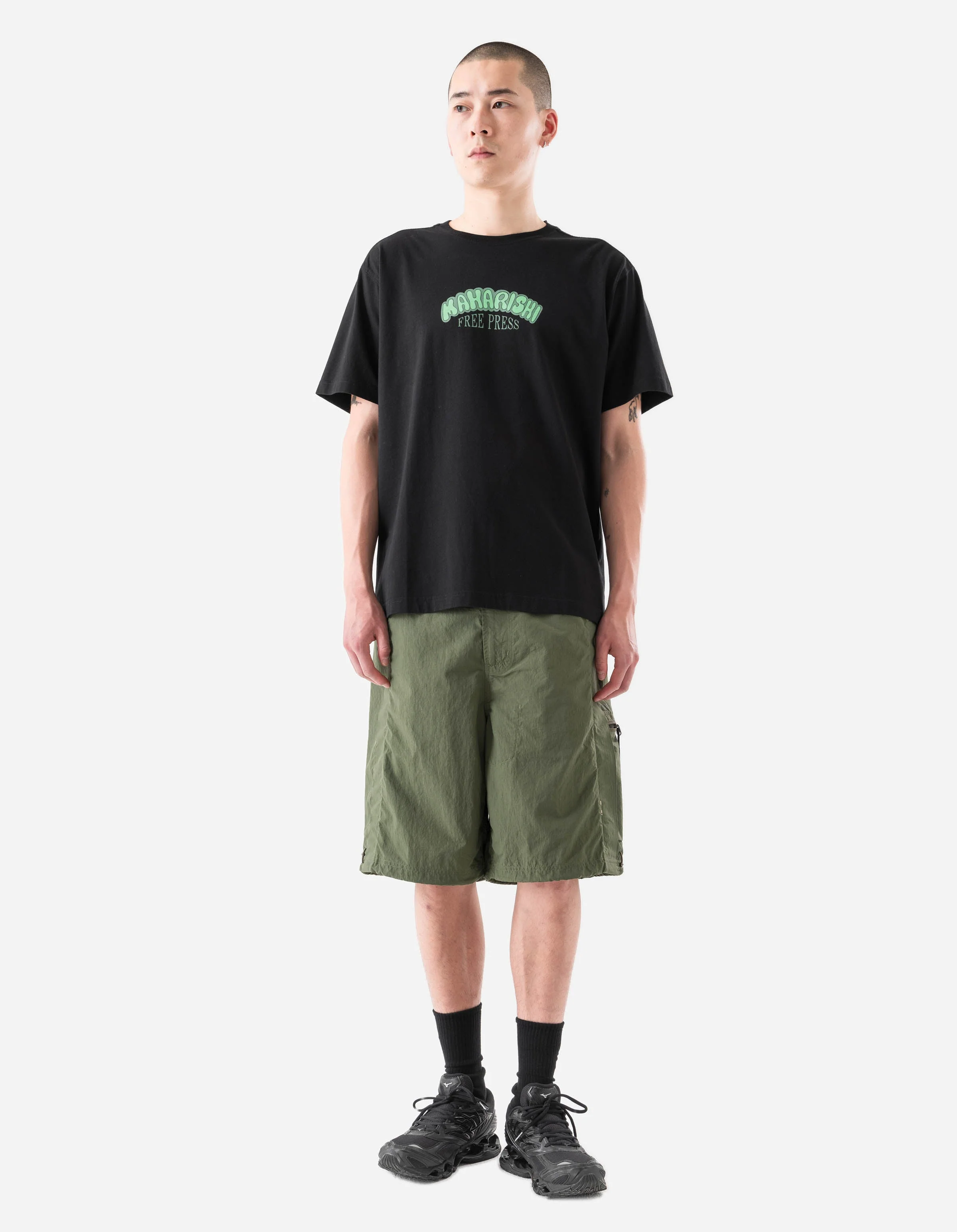 7261 Peace & Love Press S/S T-Shirt Black - Image 6