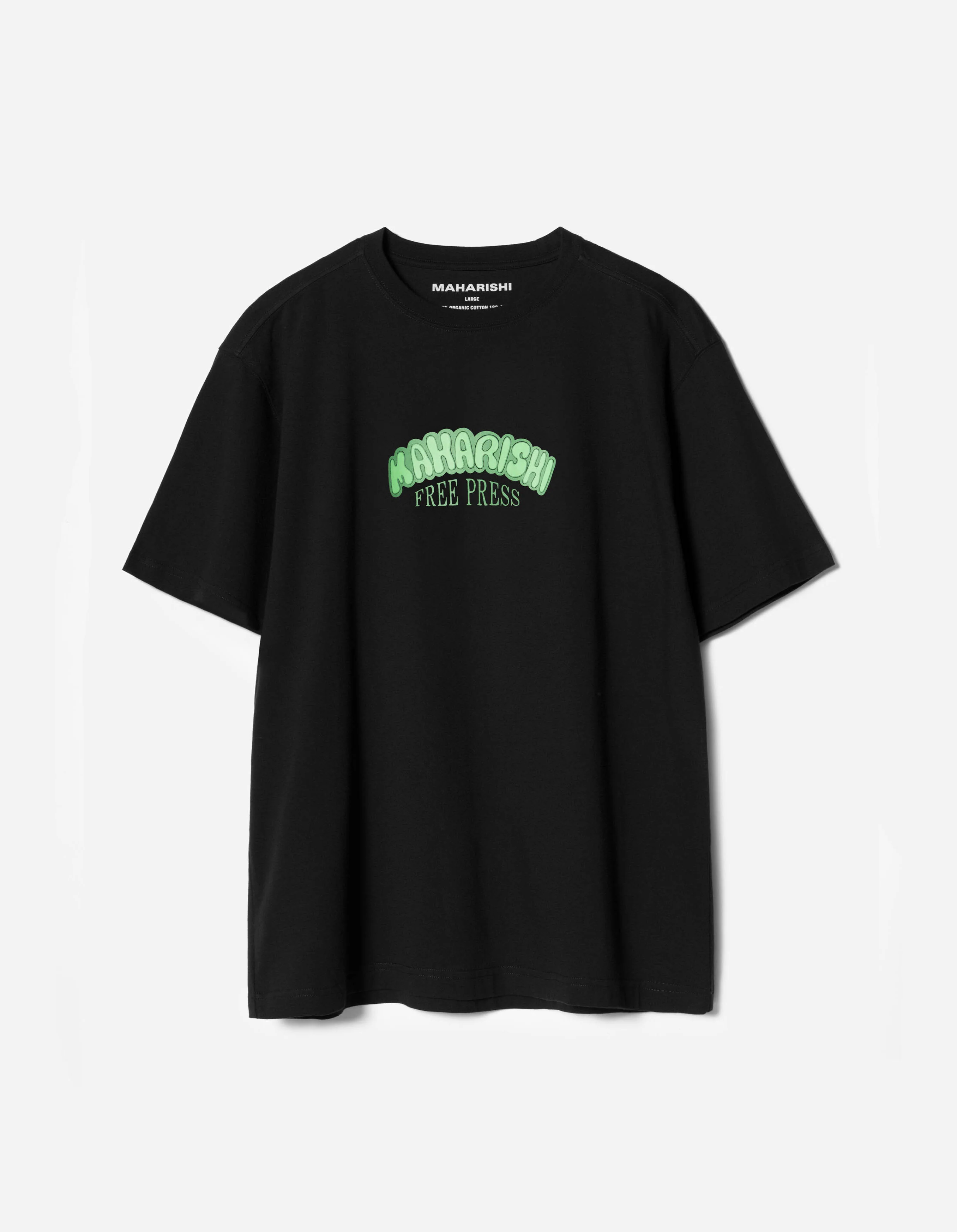 7261 Peace & Love Press S/S T-Shirt Black - Image 7