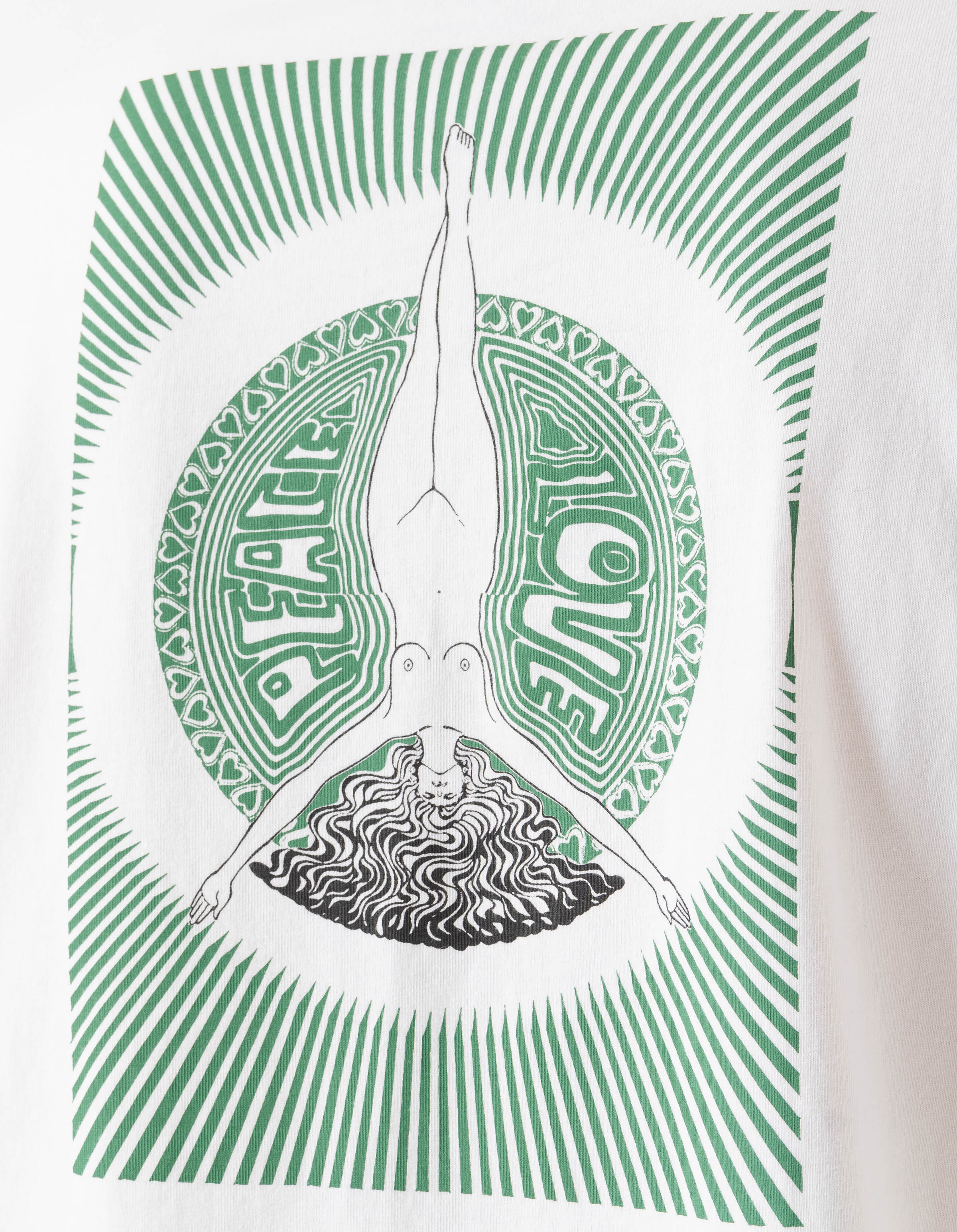 7261 Peace & Love Press S/S T-shirt White - Image 4