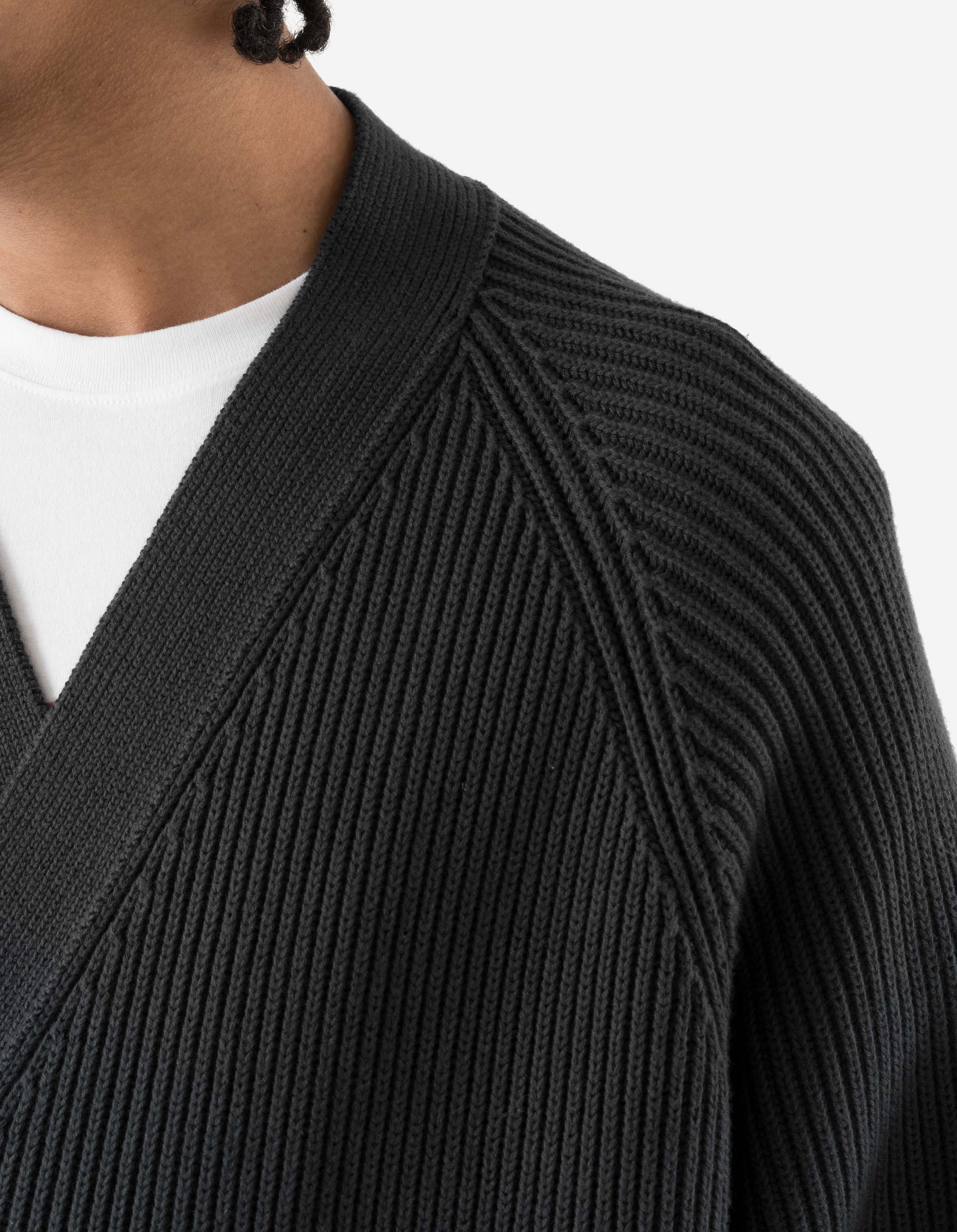7272 Maharishi Knitted Kimono Black - Image 4