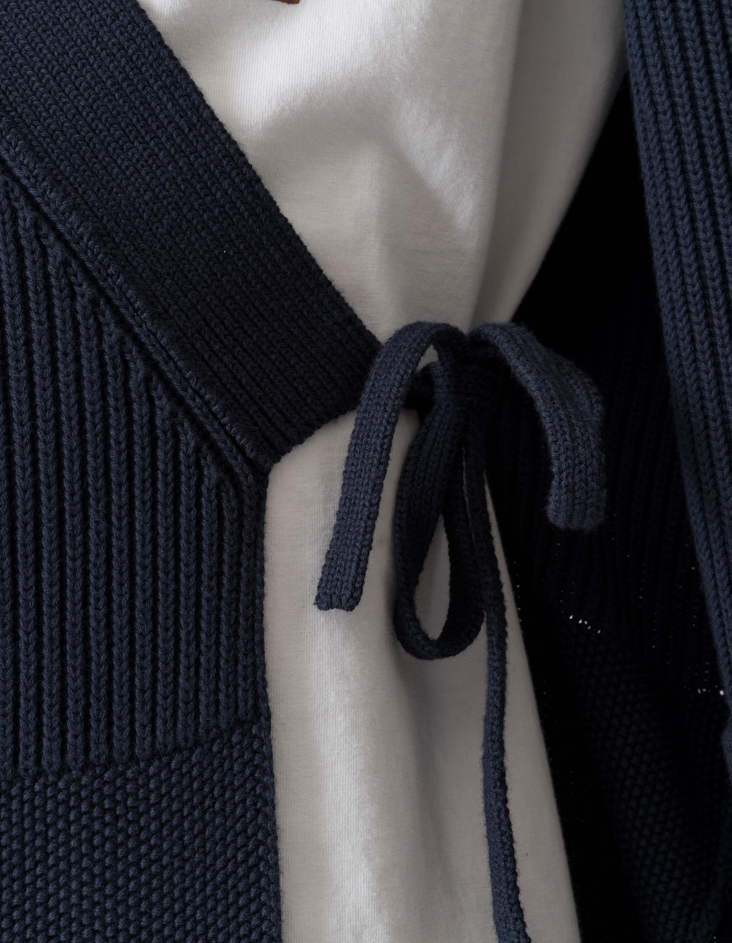 7272 Maharishi Knitted Kimono Navy - Image 6