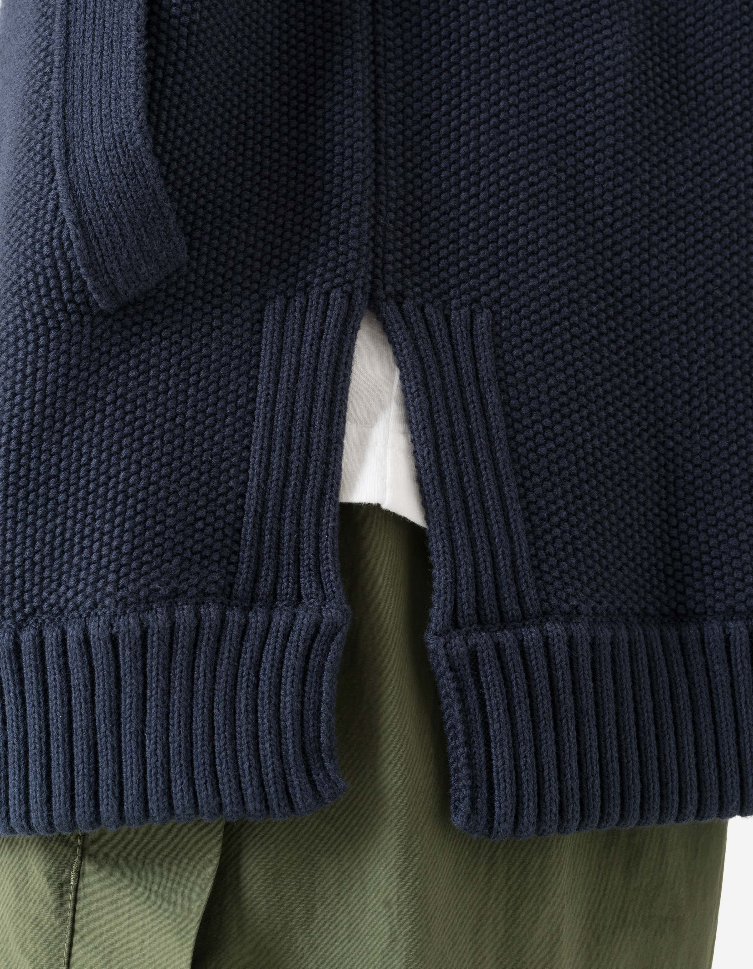 7272 Maharishi Knitted Kimono Navy - Image 7