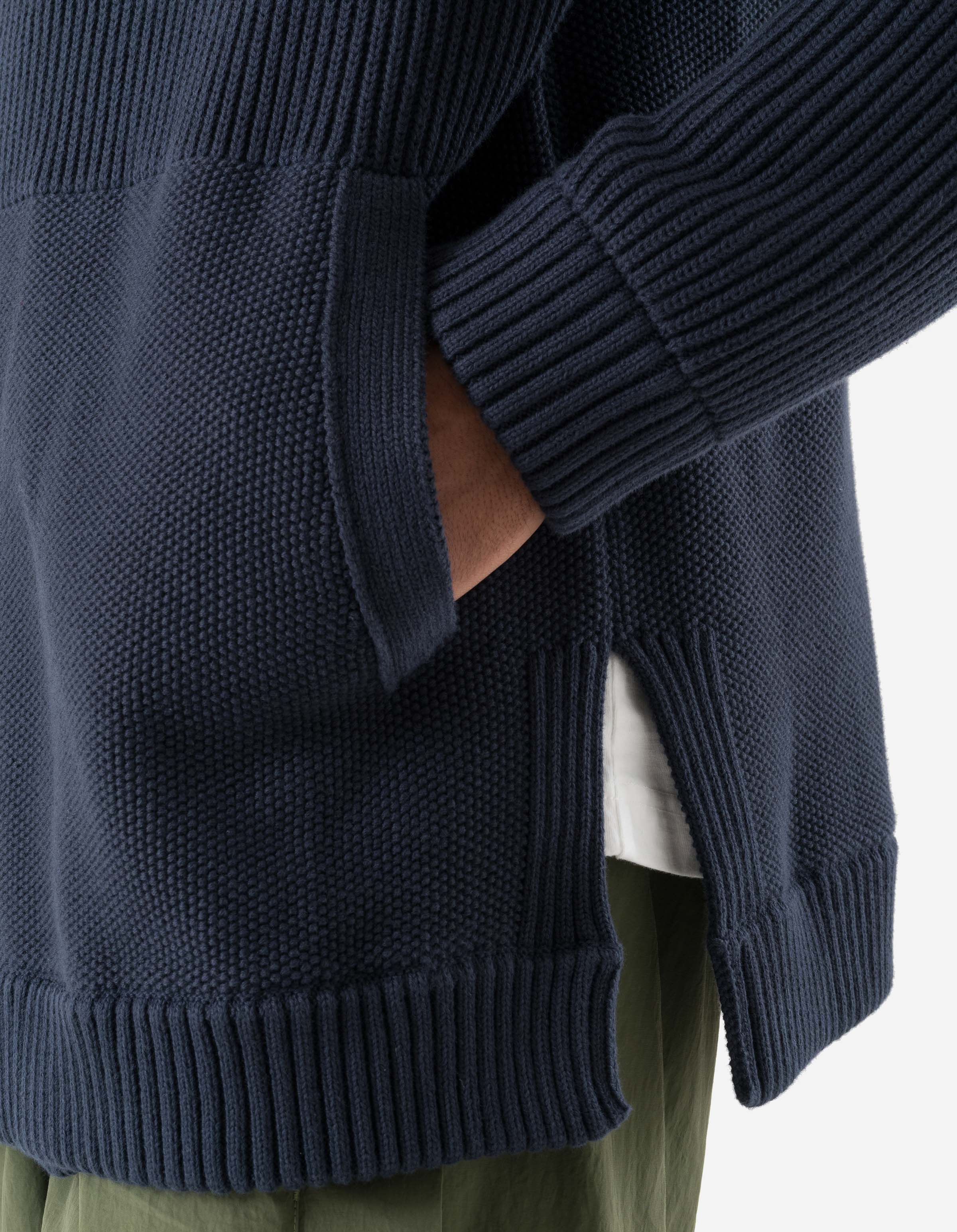 7272 Maharishi Knitted Kimono Navy - Image 8
