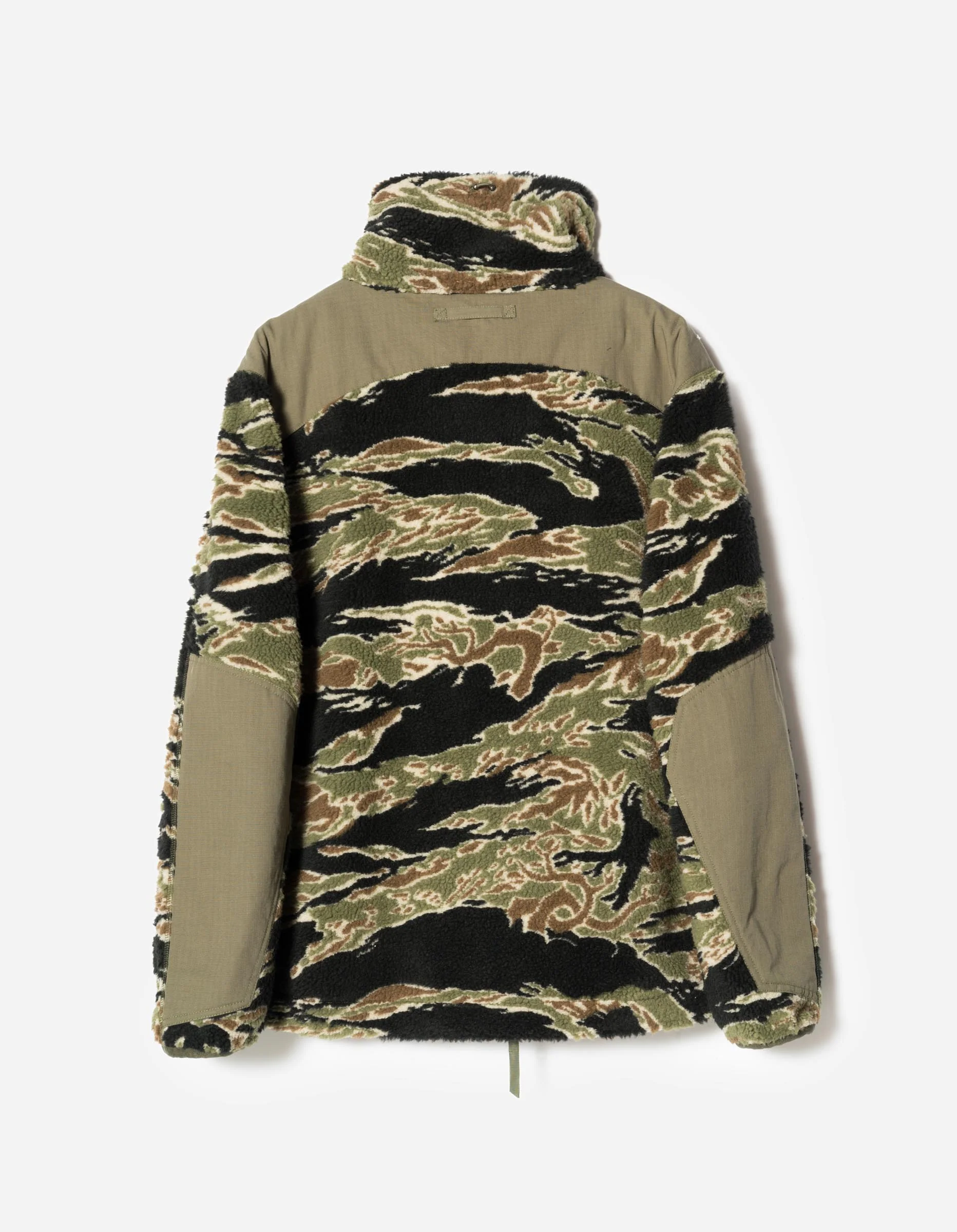 7275 Camo Asym Sherpa Fleece Jacket Mint Gold - Image 14