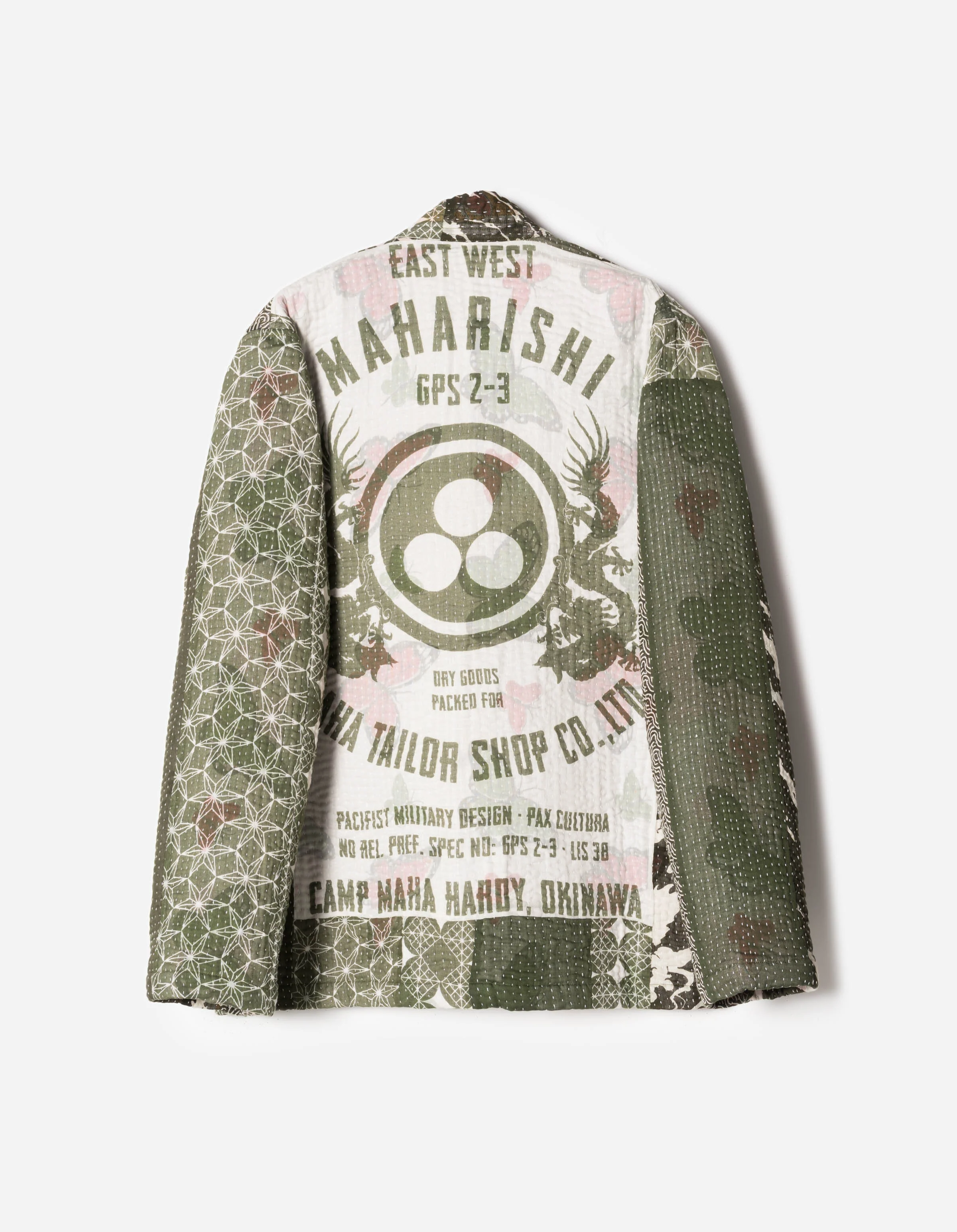 7277 Maha Dry Goods Kimono Ecru/Olive - Image 9